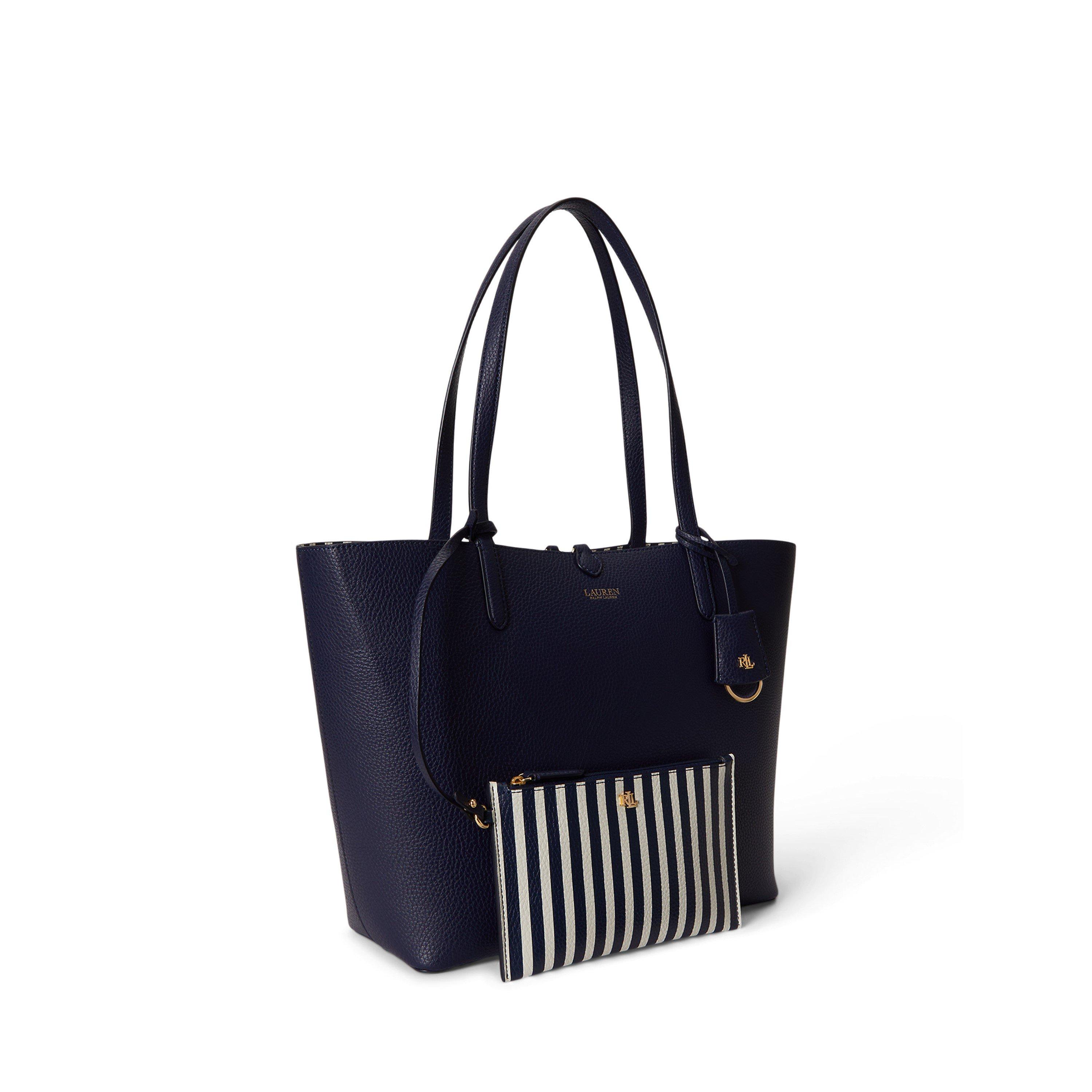 Refined Navy - Lauren by Ralph Lauren - Women's Reversible Leather Tote Bag - 2
