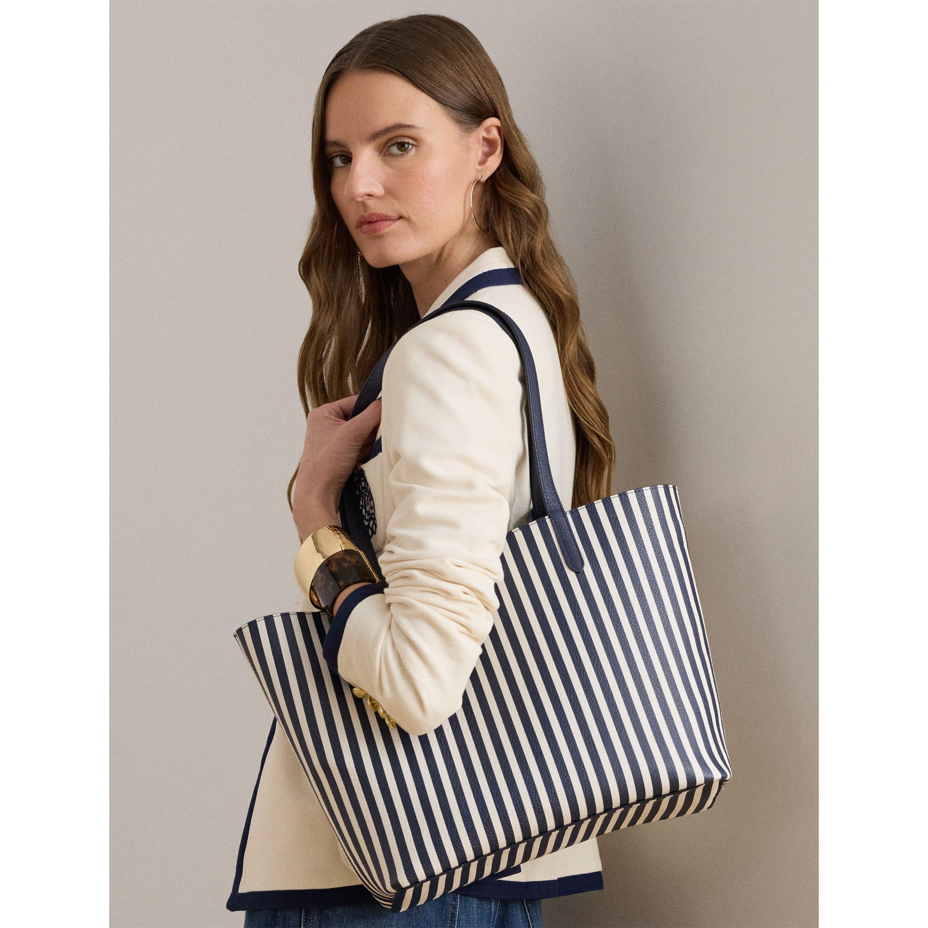 Refined Navy - Lauren by Ralph Lauren - Women's Reversible Leather Tote Bag - 3