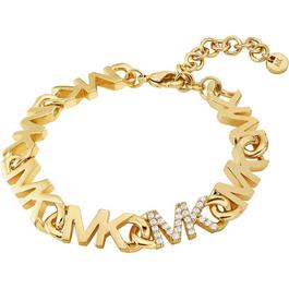 Michael Kors Gold Plated Brass Pave Chain Bracelet