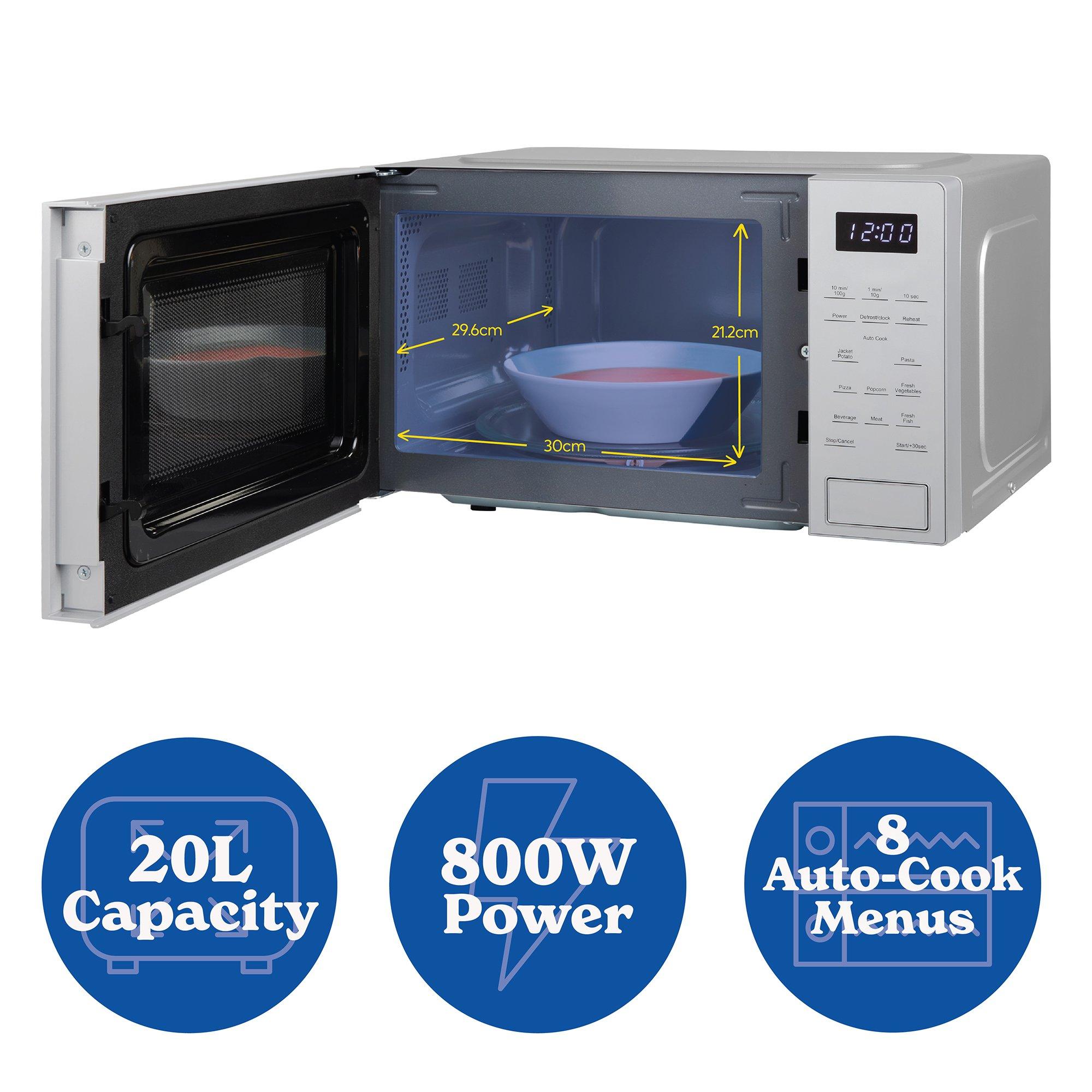 Silver - Russell Hobbs - RHMT2005S -M/01 Compact Digital Microwave - 7