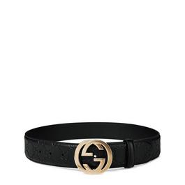 Gucci Signature Interlocking Embossed Belt