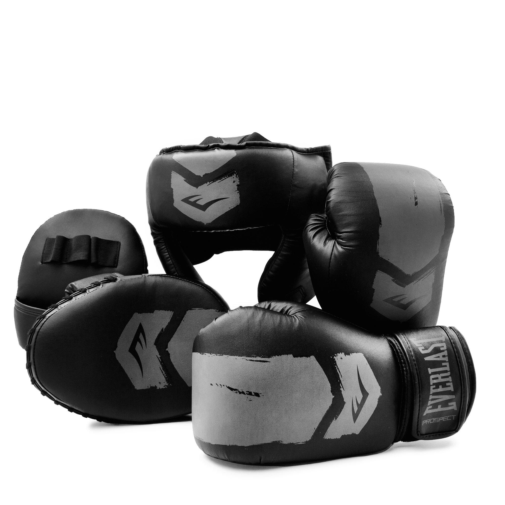 Black/Grey - Everlast - Prospect Complete Youth Boxing Kit - 1