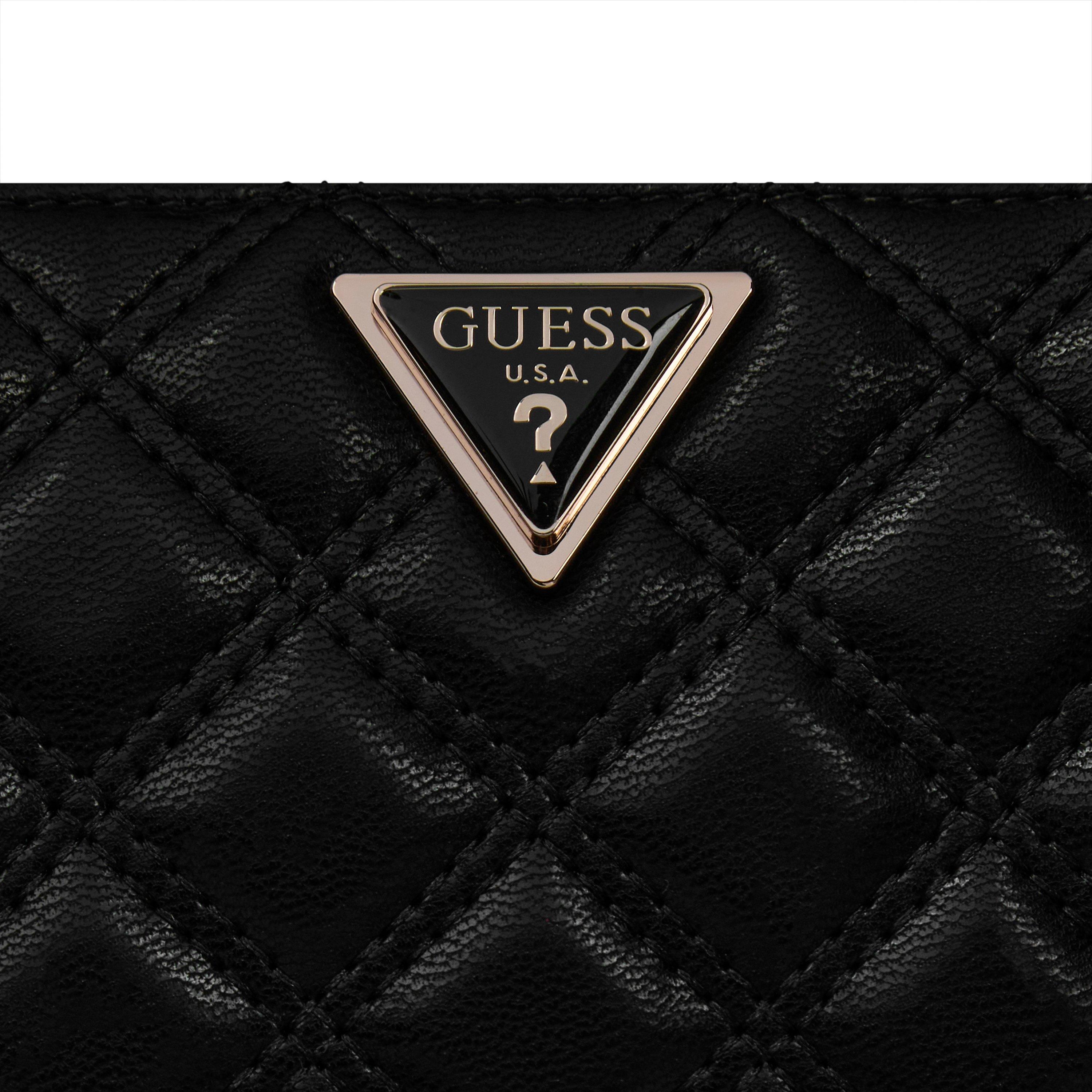 Black - Guess - Giully Quilted Maxi Wallet - 3