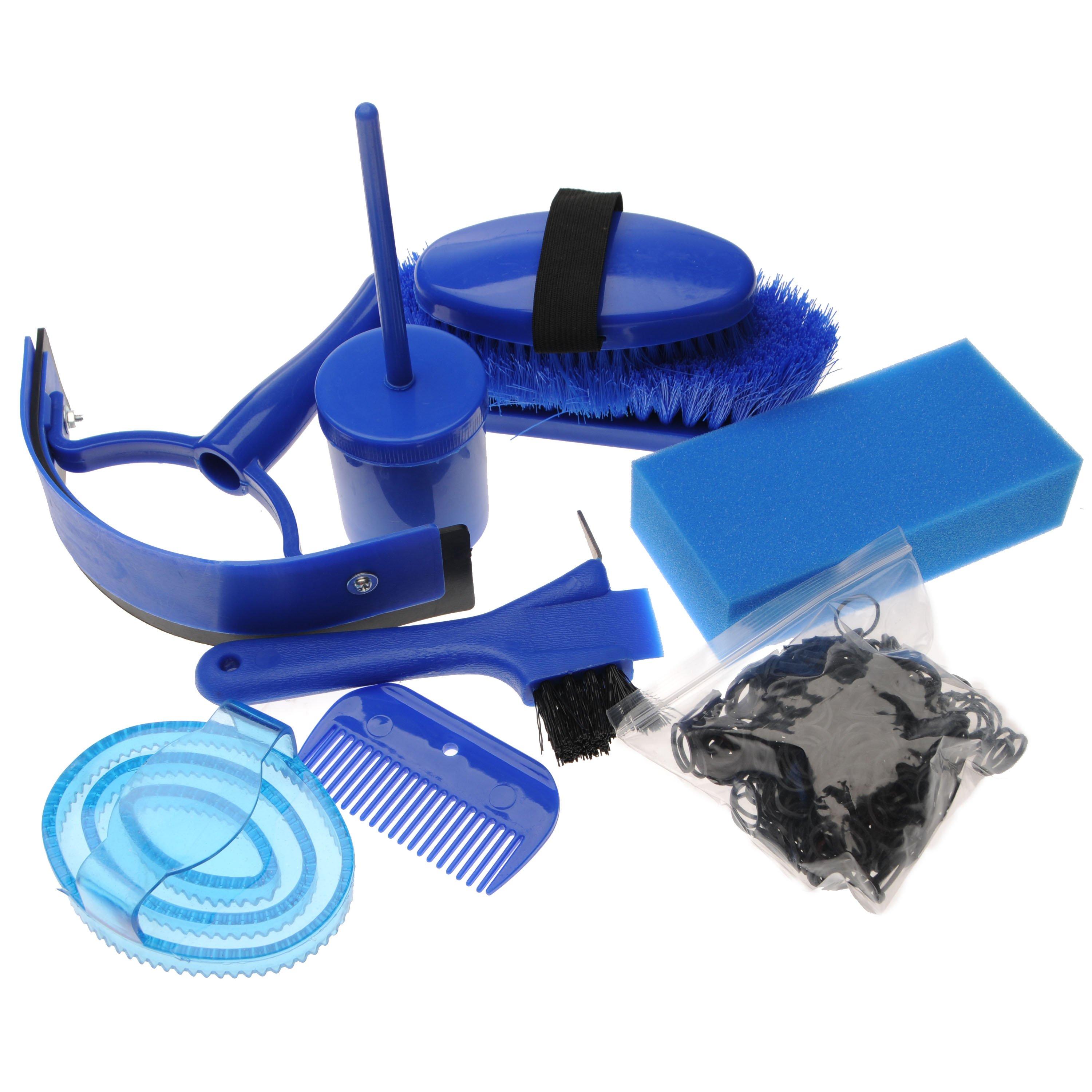 Blue - Roma - 10 Piece Horse Grooming Kit - 4