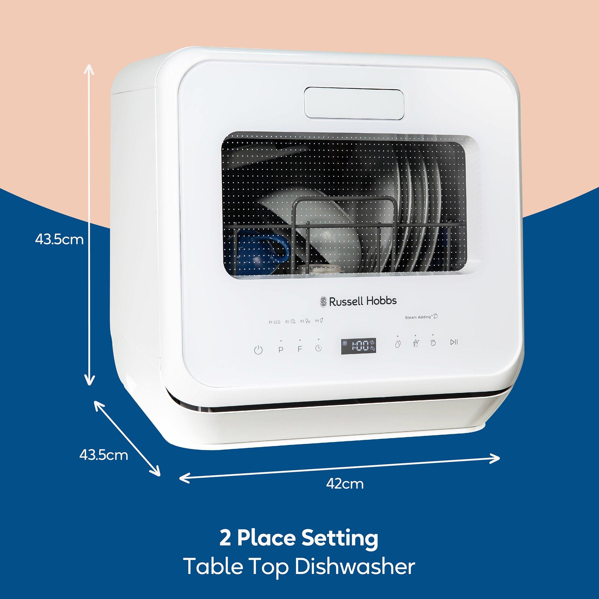 White - Russell Hobbs - RH2TTDW101W, Table Top Dishwasher - 2