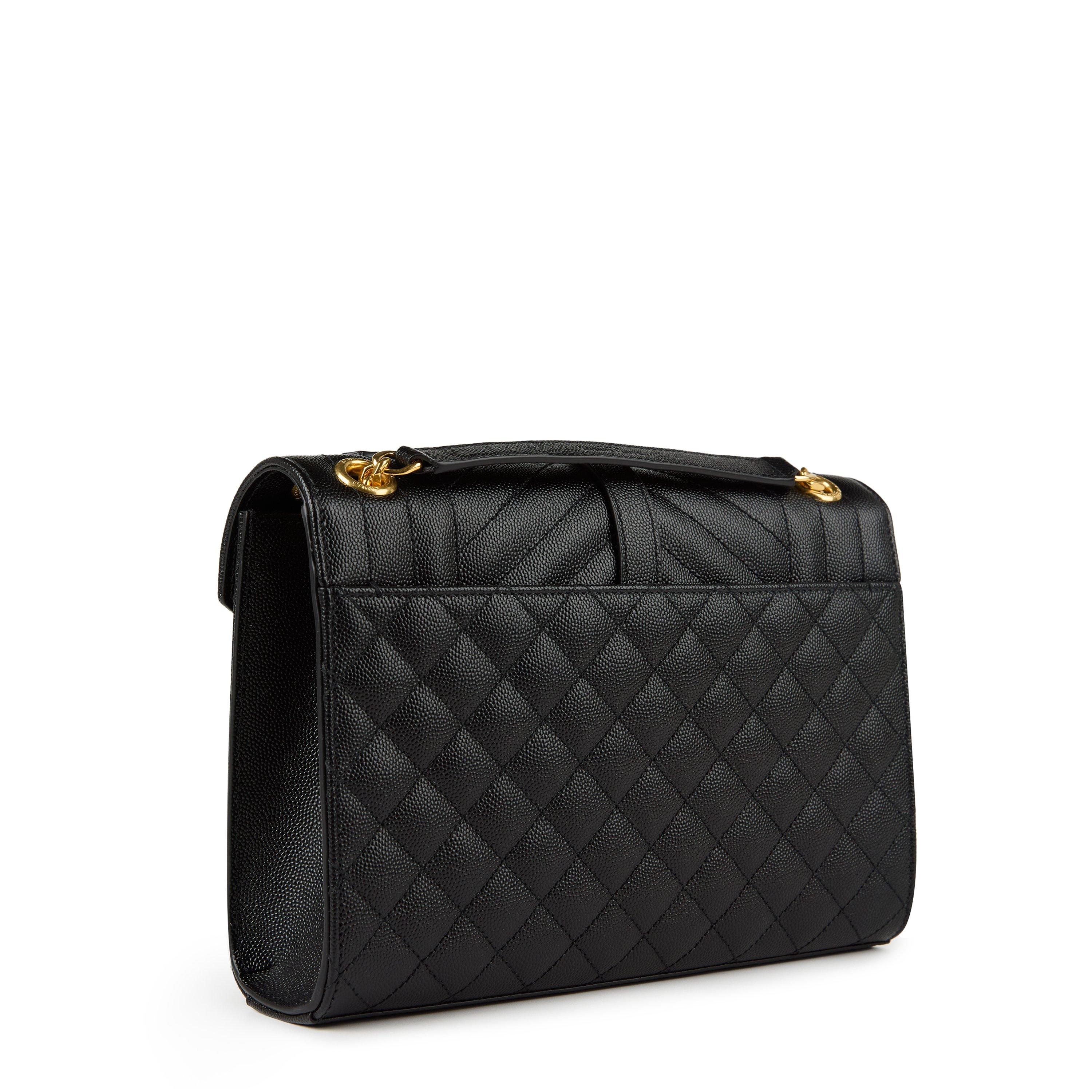 Black/Gold - Saint Laurent - Envelope Medium Shoulder Bag - 6