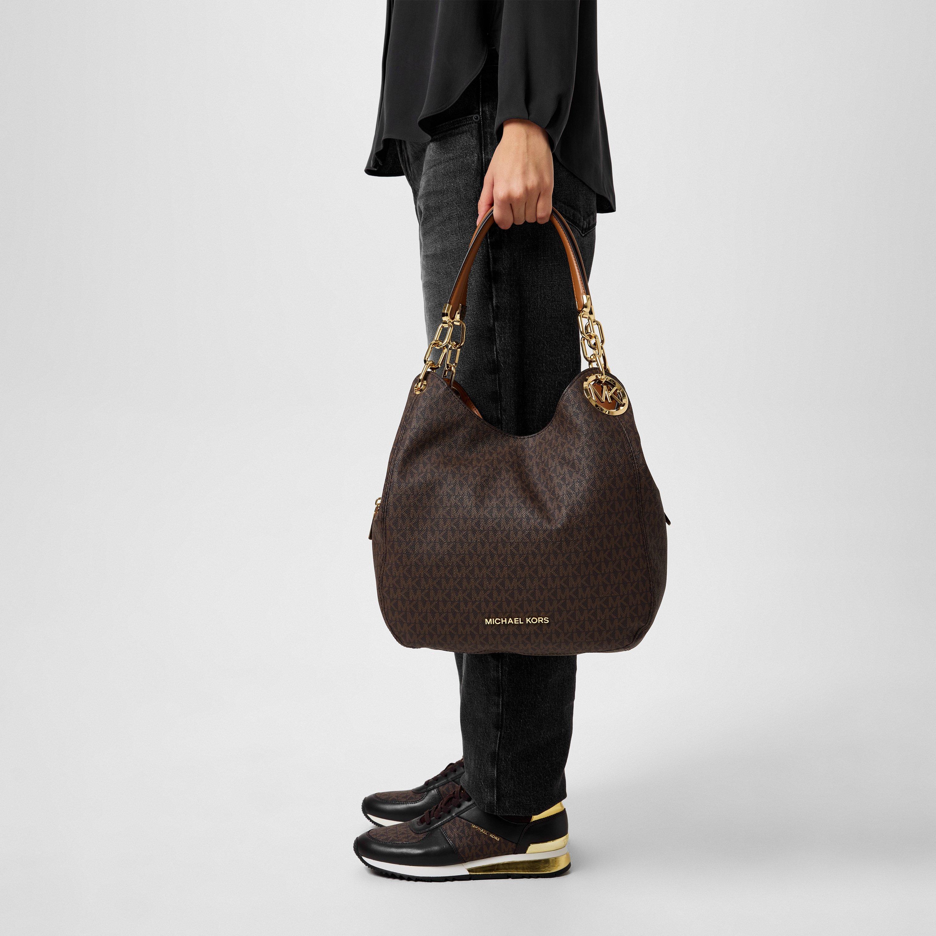 Brown/Acorn* - MICHAEL Michael Kors - Lillie Large Logo Shoulder Bag - 2