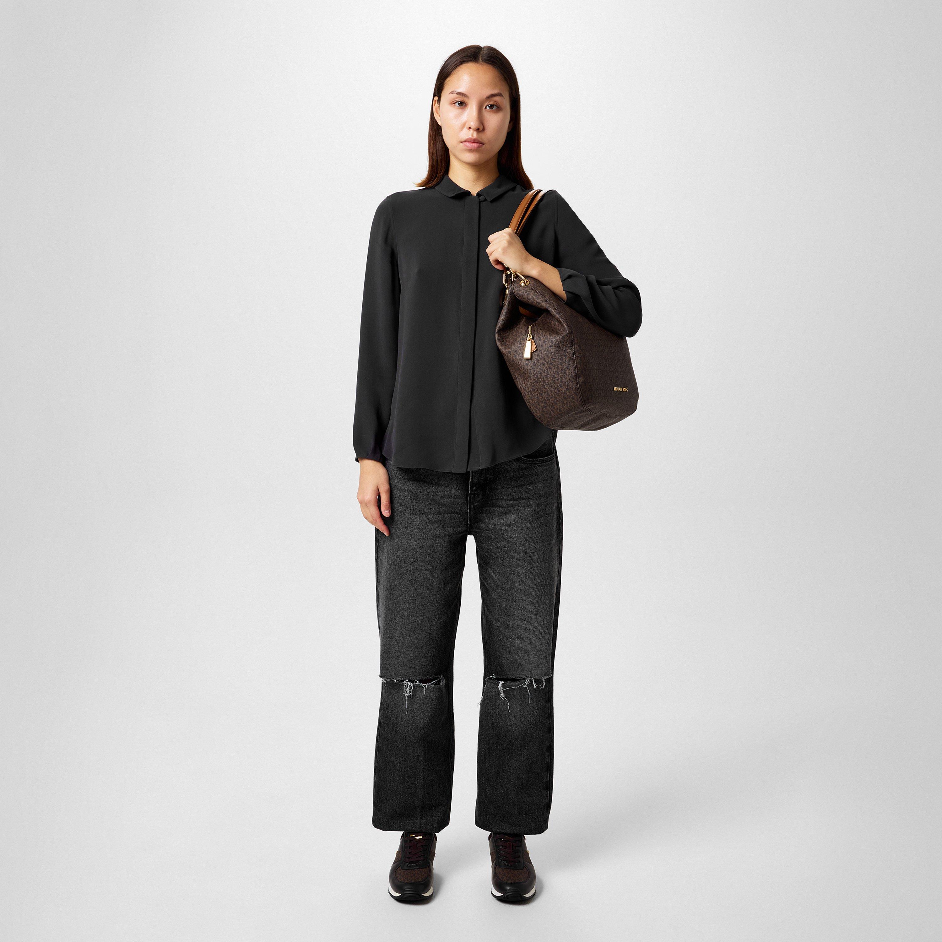 Brown/Acorn* - MICHAEL Michael Kors - Lillie Large Logo Shoulder Bag - 5