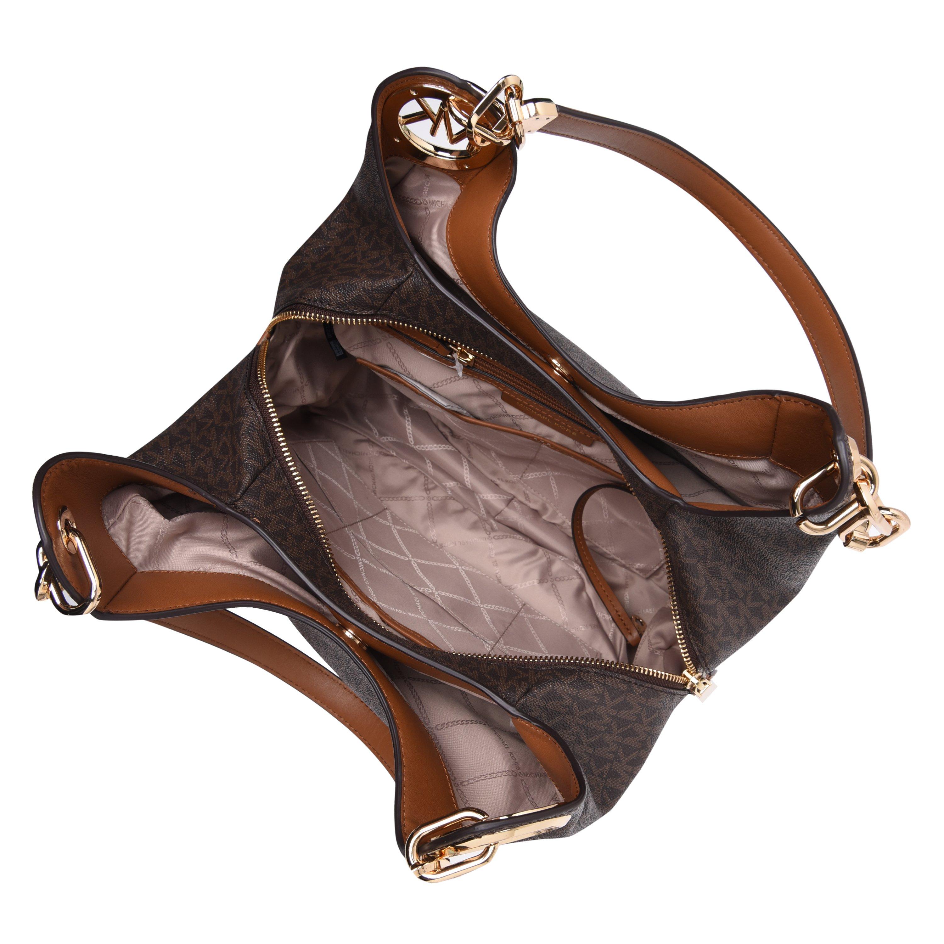 Brown/Acorn* - MICHAEL Michael Kors - Lillie Large Logo Shoulder Bag - 8