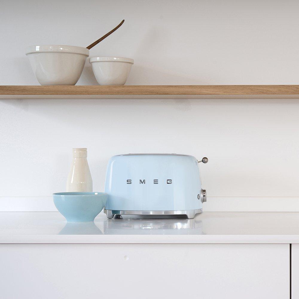 Blue - Smeg - 2 Slice Toaster Pastel Blue - 5