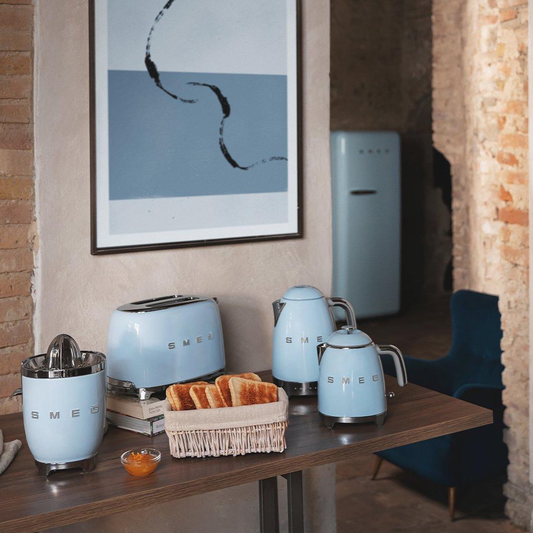 Blue - Smeg - 2 Slice Toaster Pastel Blue - 6