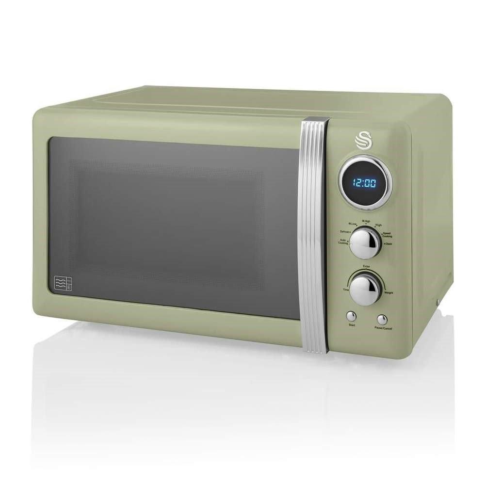 Green - Swan - Retro 20L 800W Dig Microwave