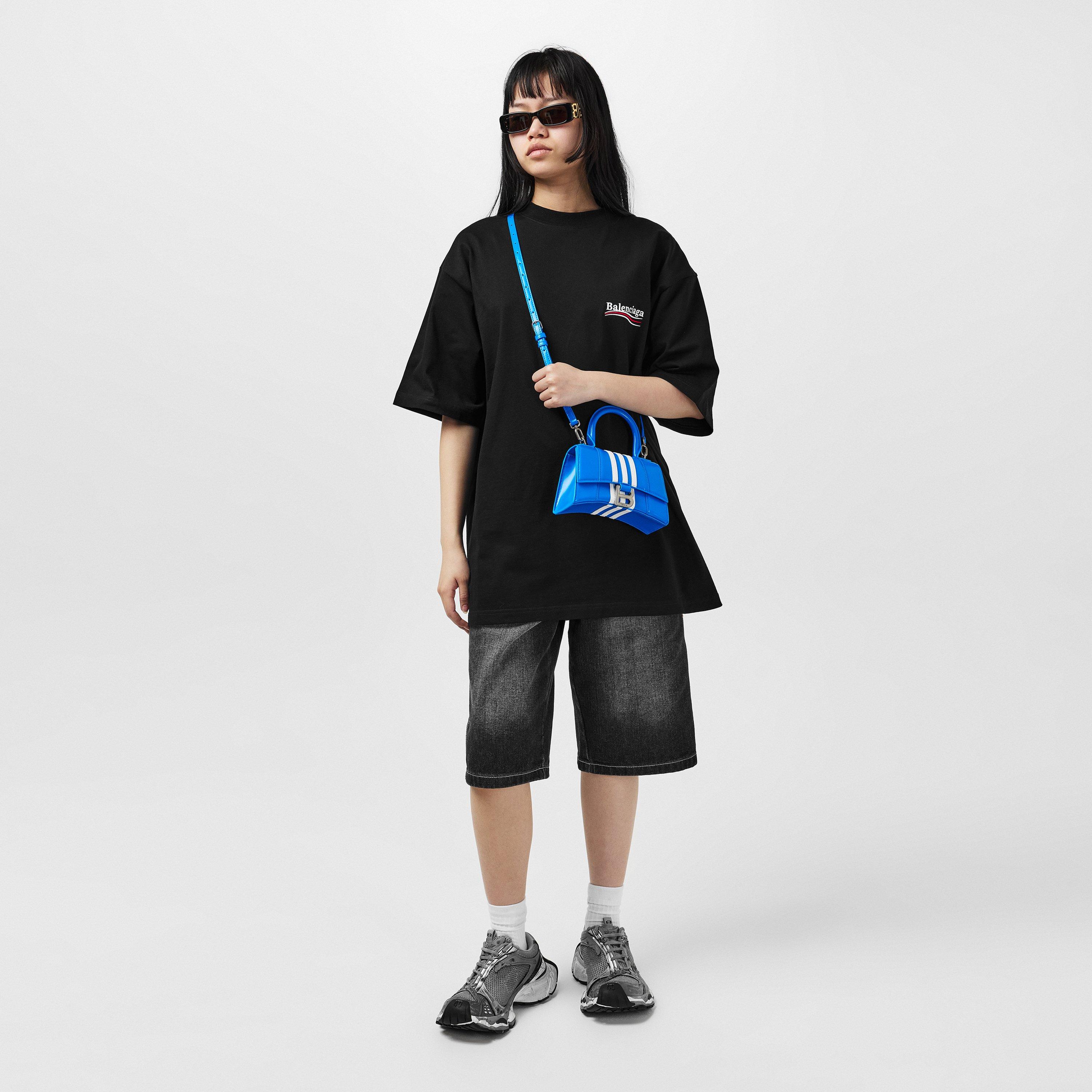 Balenciaga Hour Glass Croc Cross Body Bag | FRASERS