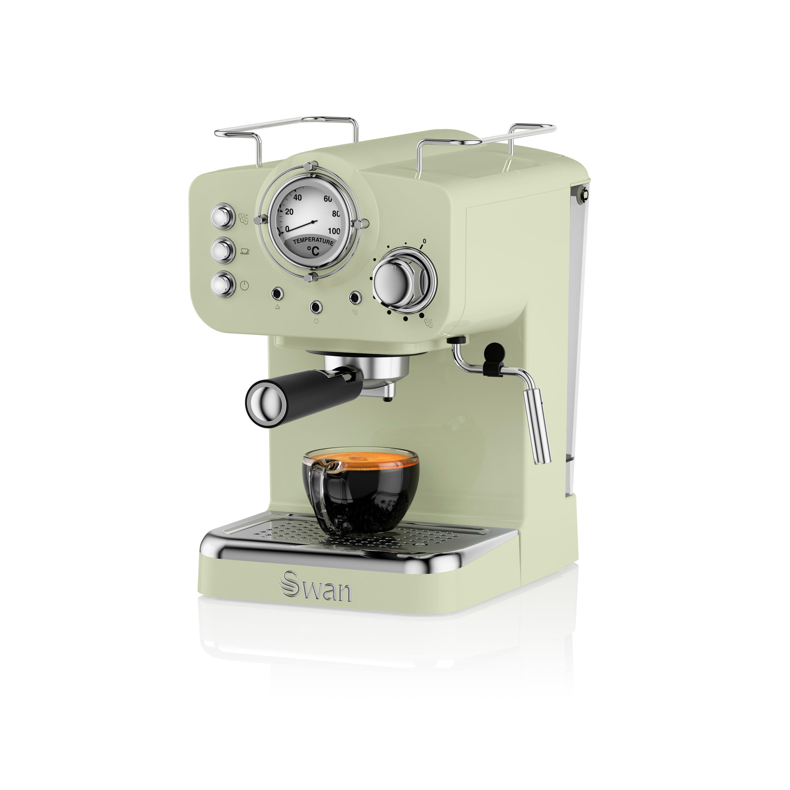Green - Swan - Retro Pump Espresso Coffee Machine - Green - 1