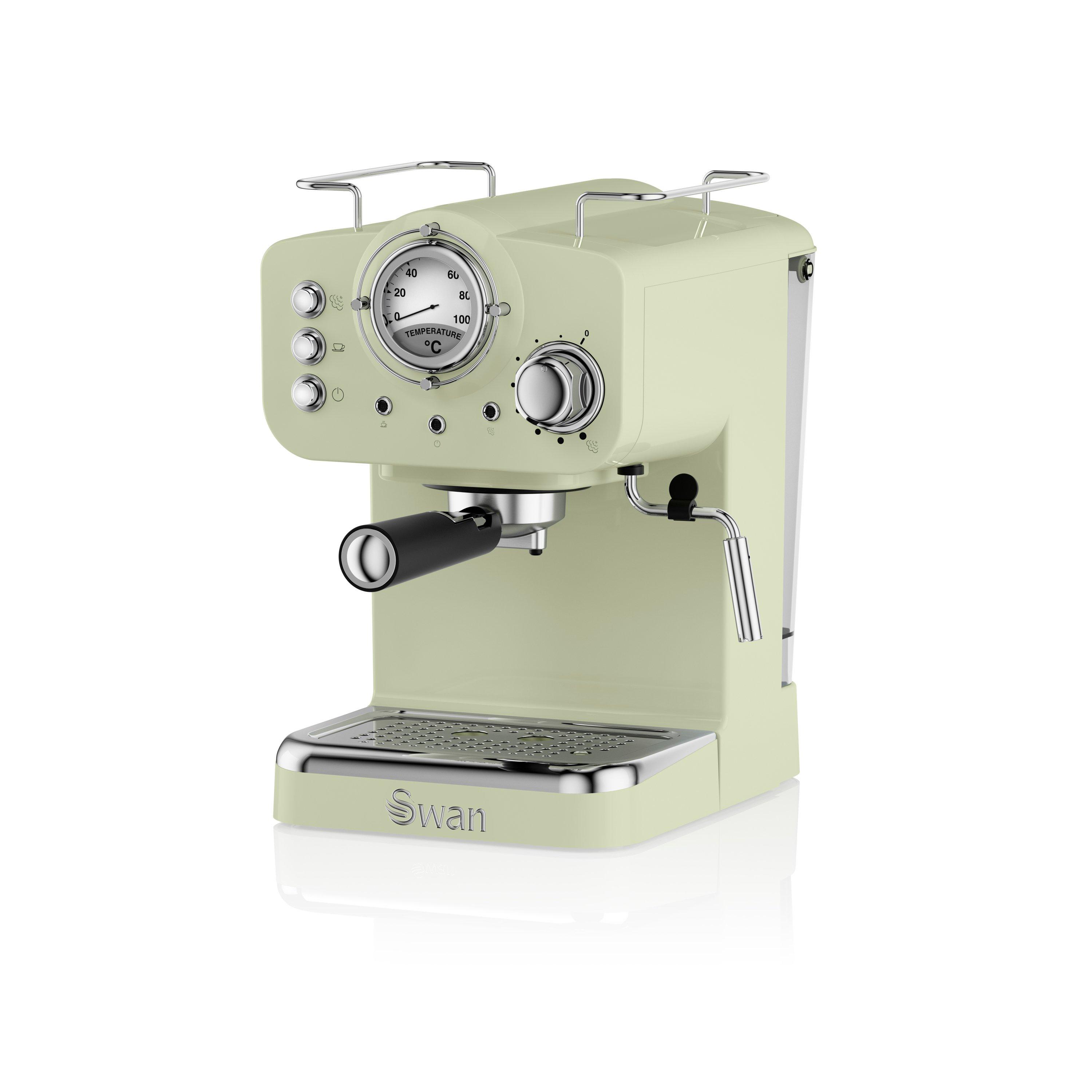 Green - Swan - Retro Pump Espresso Coffee Machine - Green - 2