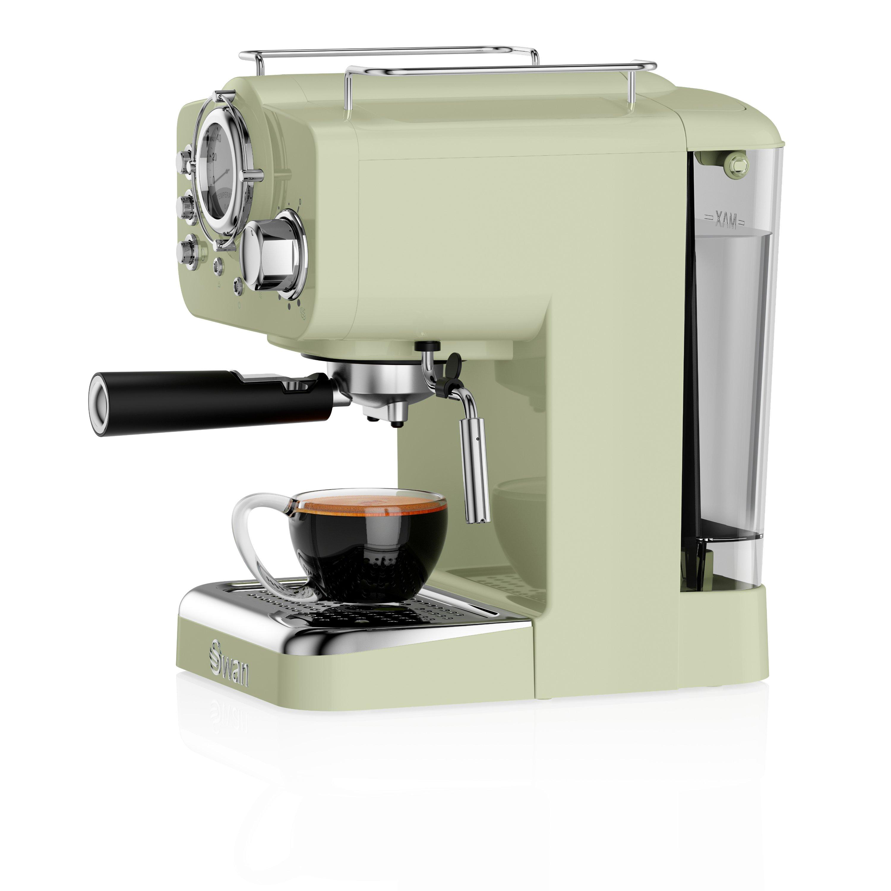 Green - Swan - Retro Pump Espresso Coffee Machine - Green - 3
