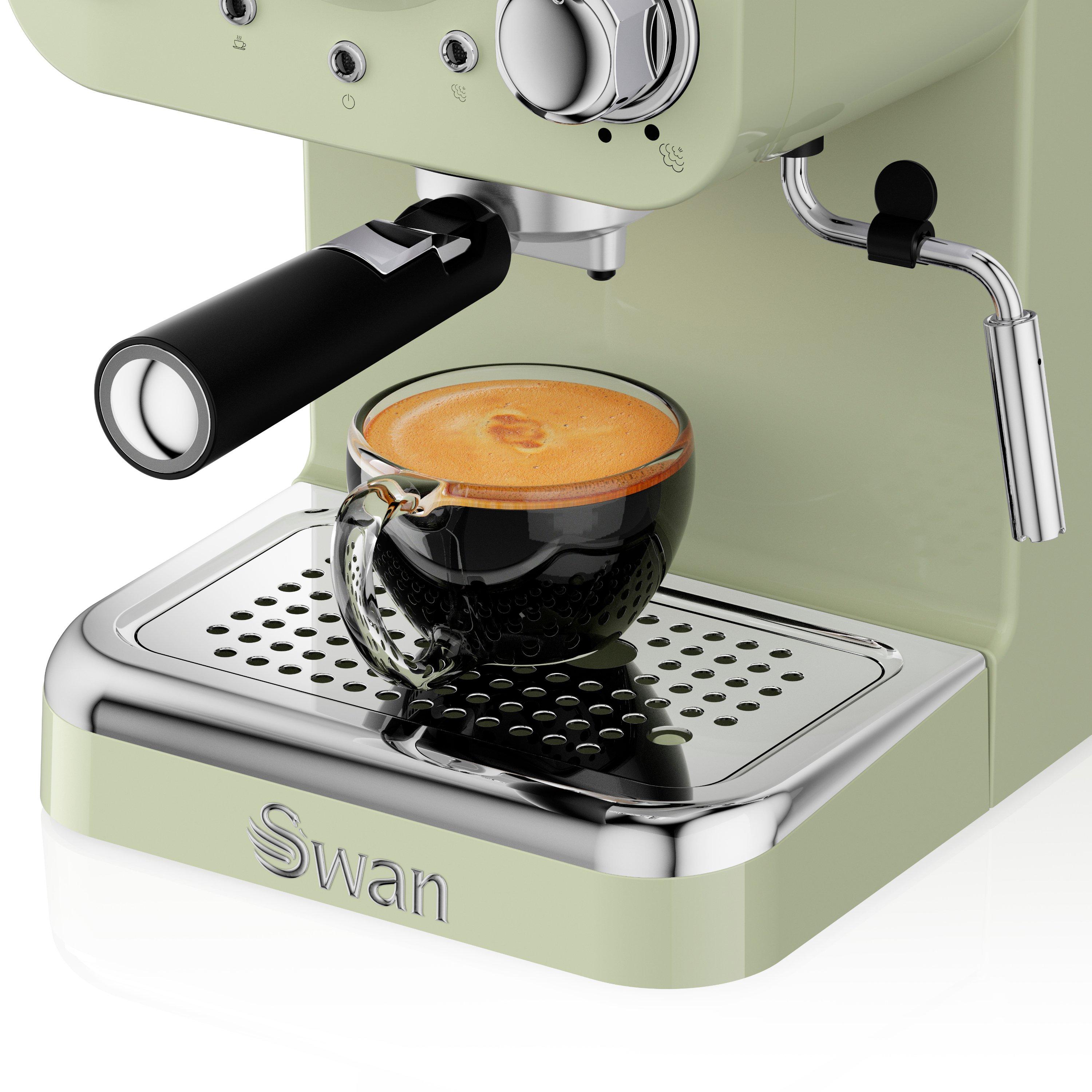 Green - Swan - Retro Pump Espresso Coffee Machine - Green - 4