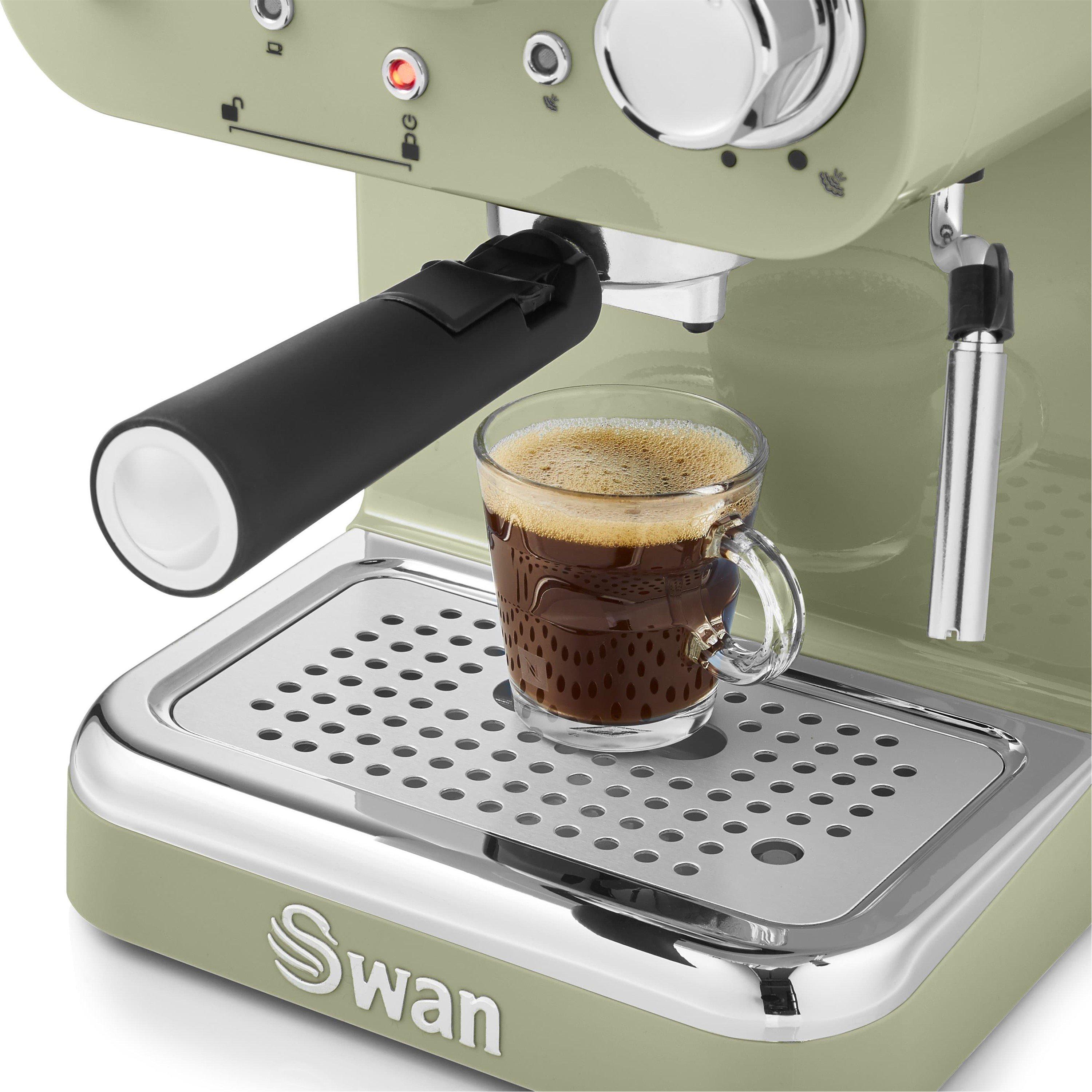 Green - Swan - Retro Pump Espresso Coffee Machine - Green - 5