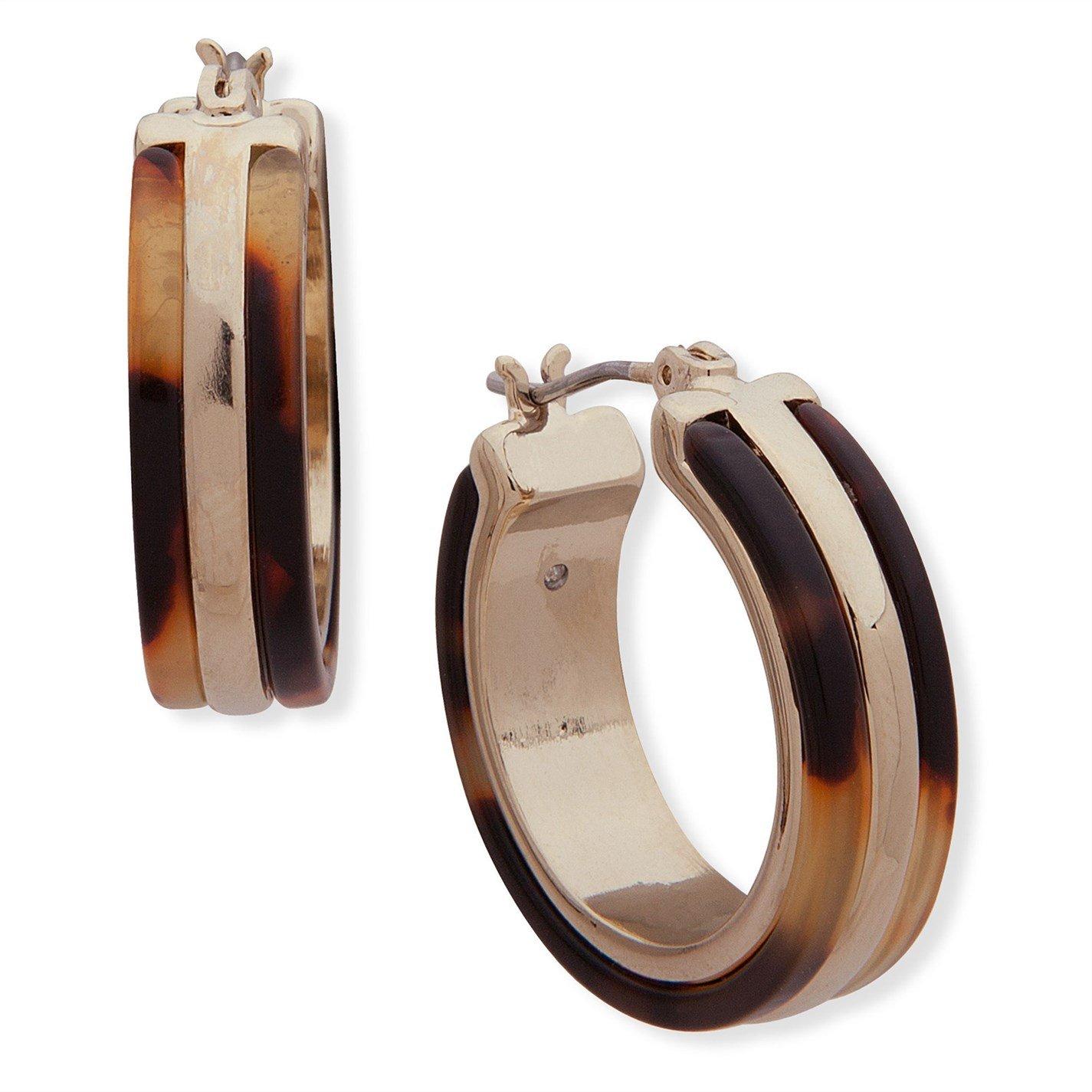 Lauren Ralph Lauren Lauren Ralph Lauren Tortoise & Gold Hoop Earrings - Tortoiseshell/G