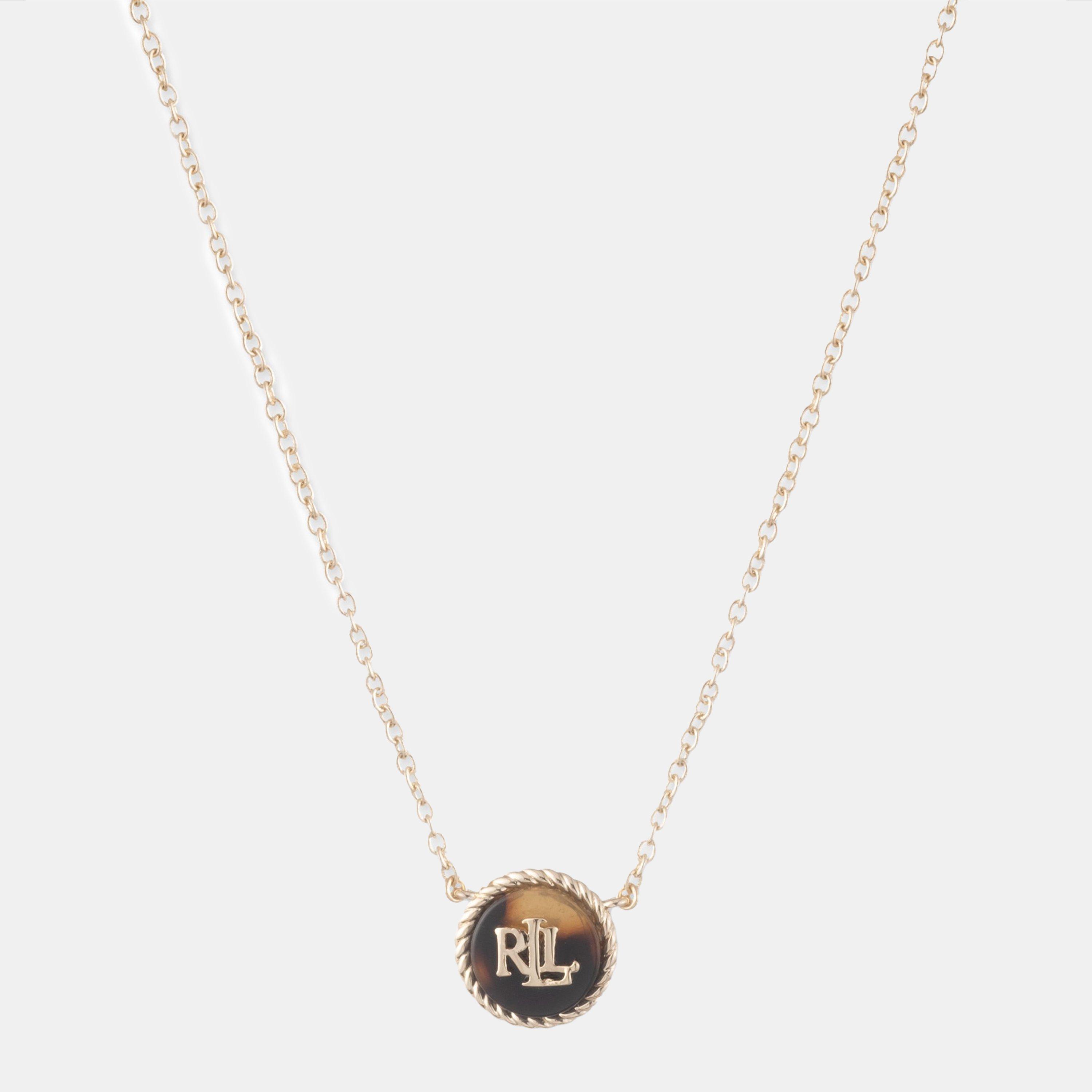 Lauren By Ralph Lauren Women's Lauren Ralph Lauren Tortoise & Gold Logo Necklace - Tortoiseshell/G