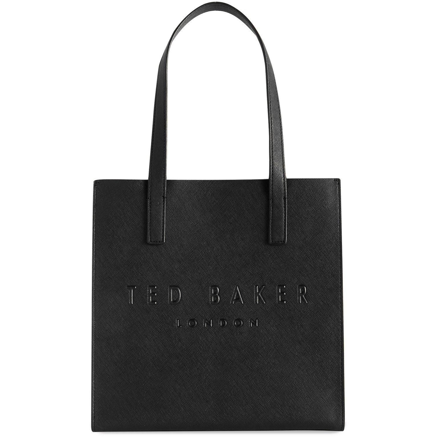 black - Ted Baker - Ted Baker Small Crosshatch Icon Tote Bag - 1