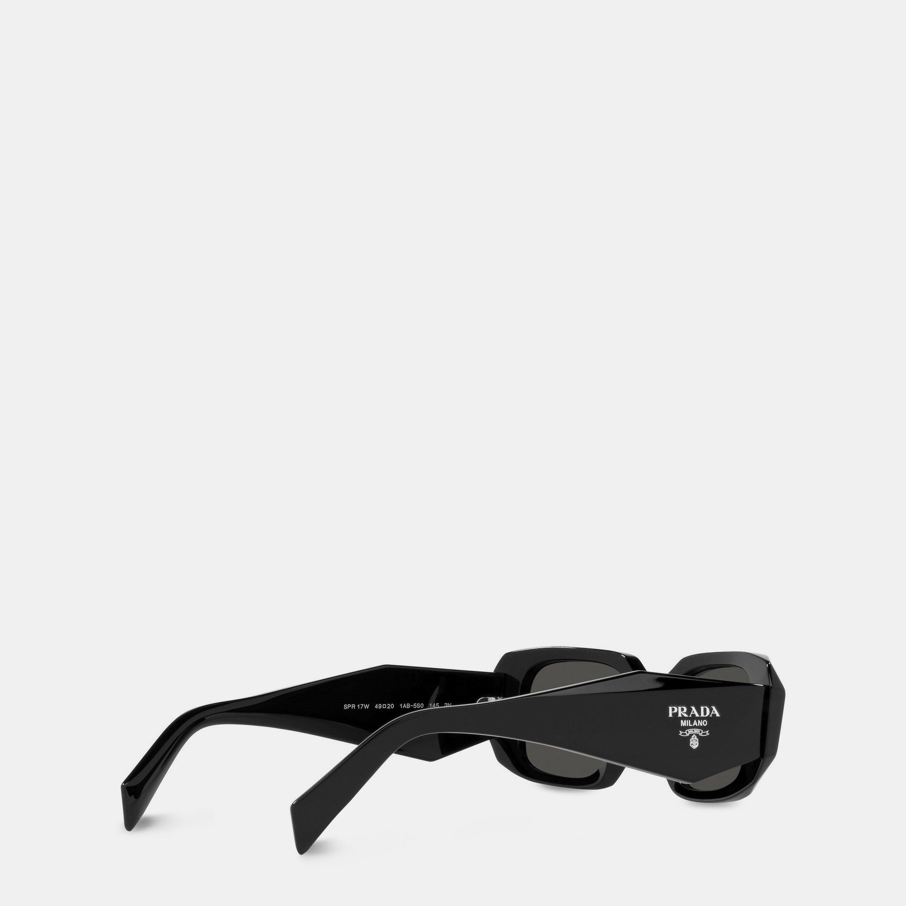 Dark Grey - Prada - Women's Rectangular Sunglasses - 2