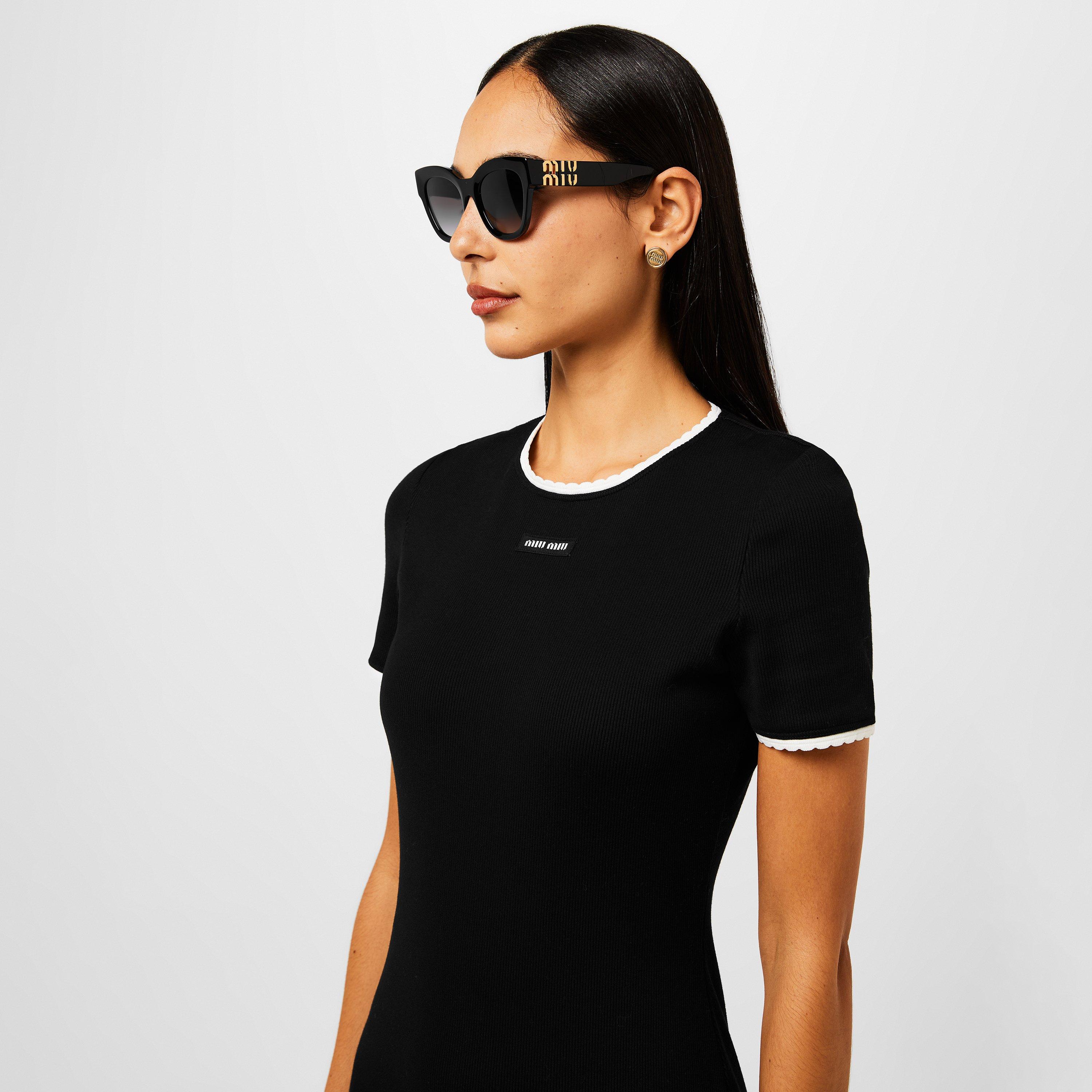 Black - Miu Miu - Square Sunglasses - 2
