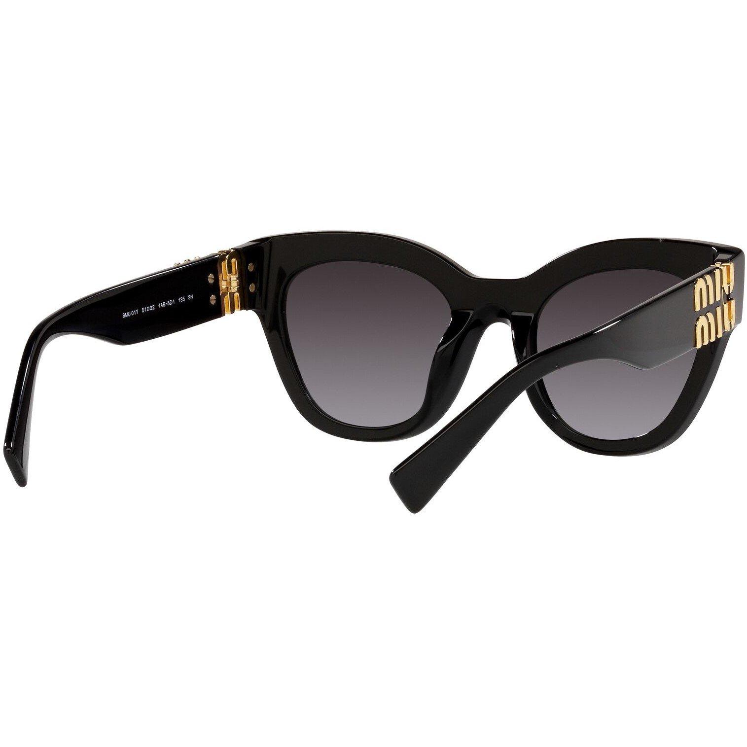 Black - Miu Miu - Square Sunglasses - 8