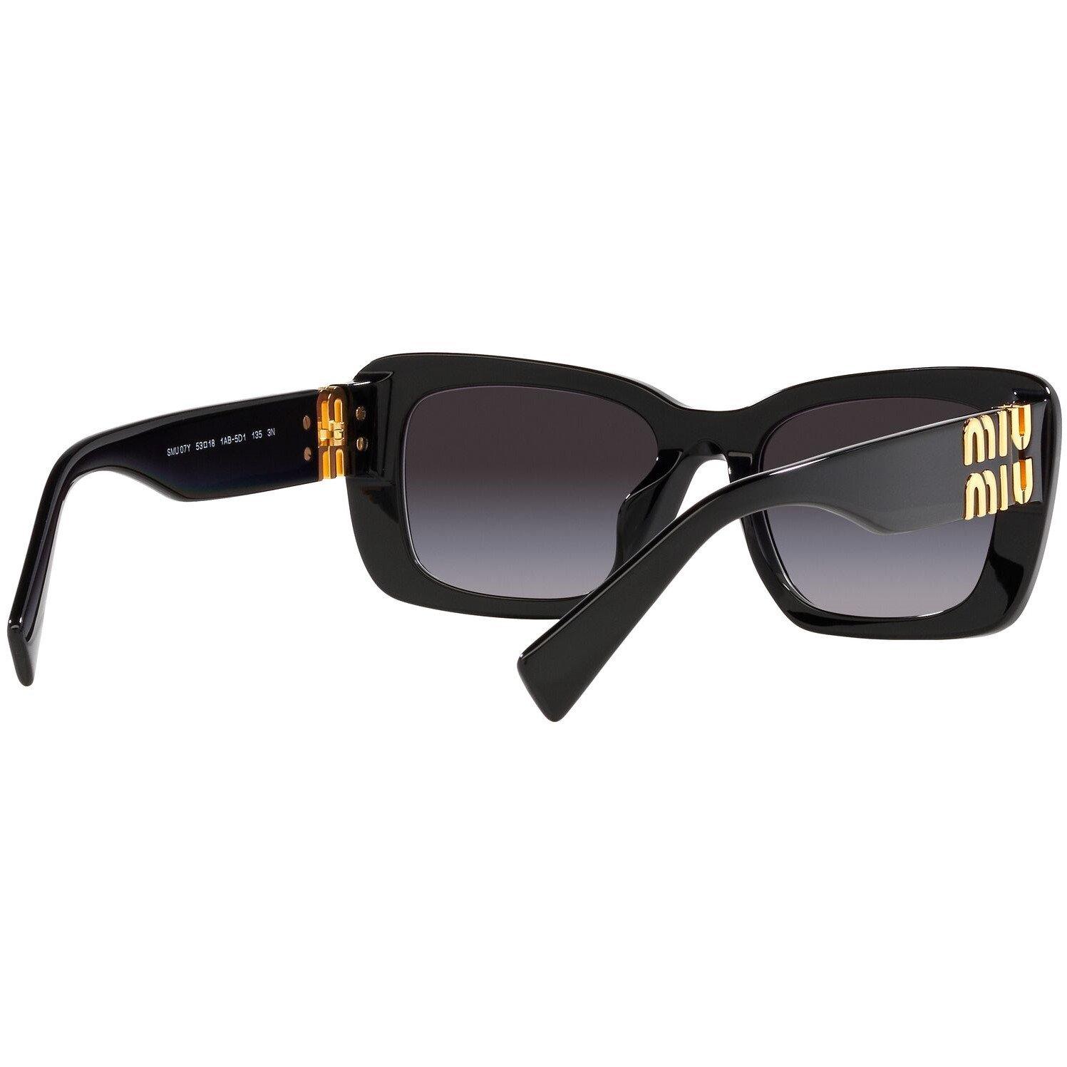 Grey - Miu Miu - Rectangle Sunglasses - 8