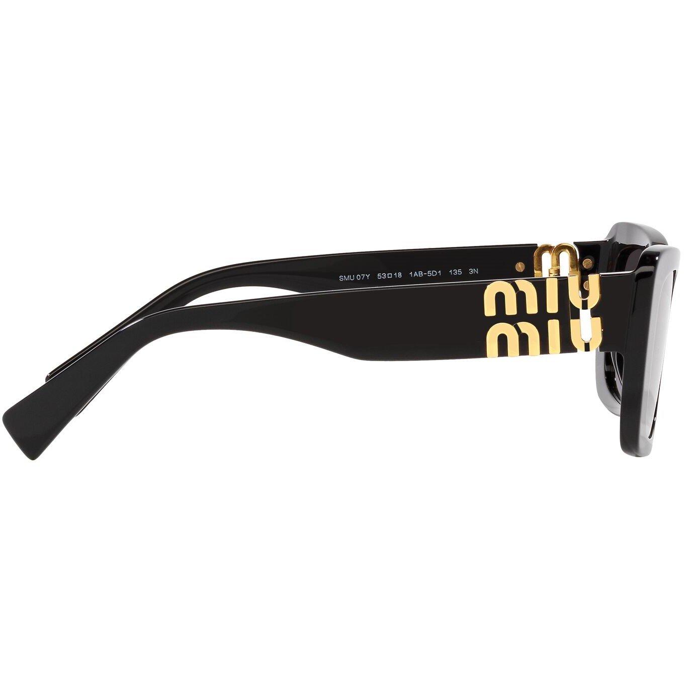 Grey - Miu Miu - Rectangle Sunglasses - 10