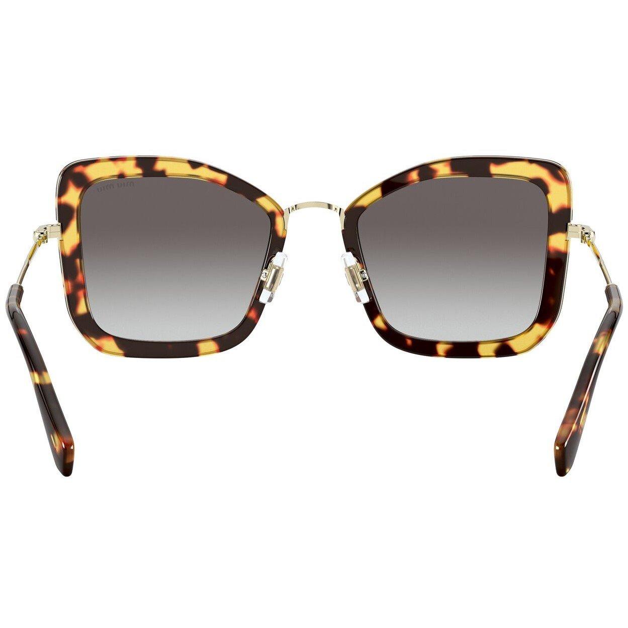 Grey - Miu Miu - Tortoise Shell Square Sunglasses - 13