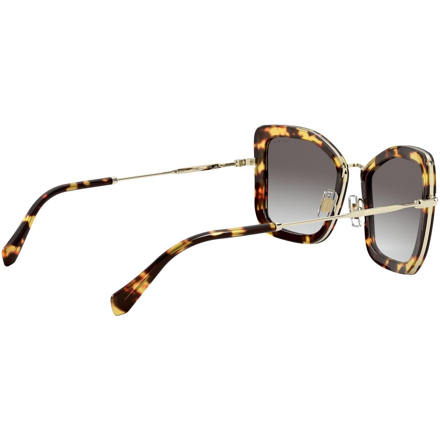 Grey - Miu Miu - Tortoise Shell Square Sunglasses - 9