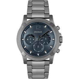 Hugo Gents HUGO #IMPRESS FOR HIM Grey IP Bracelet Watch