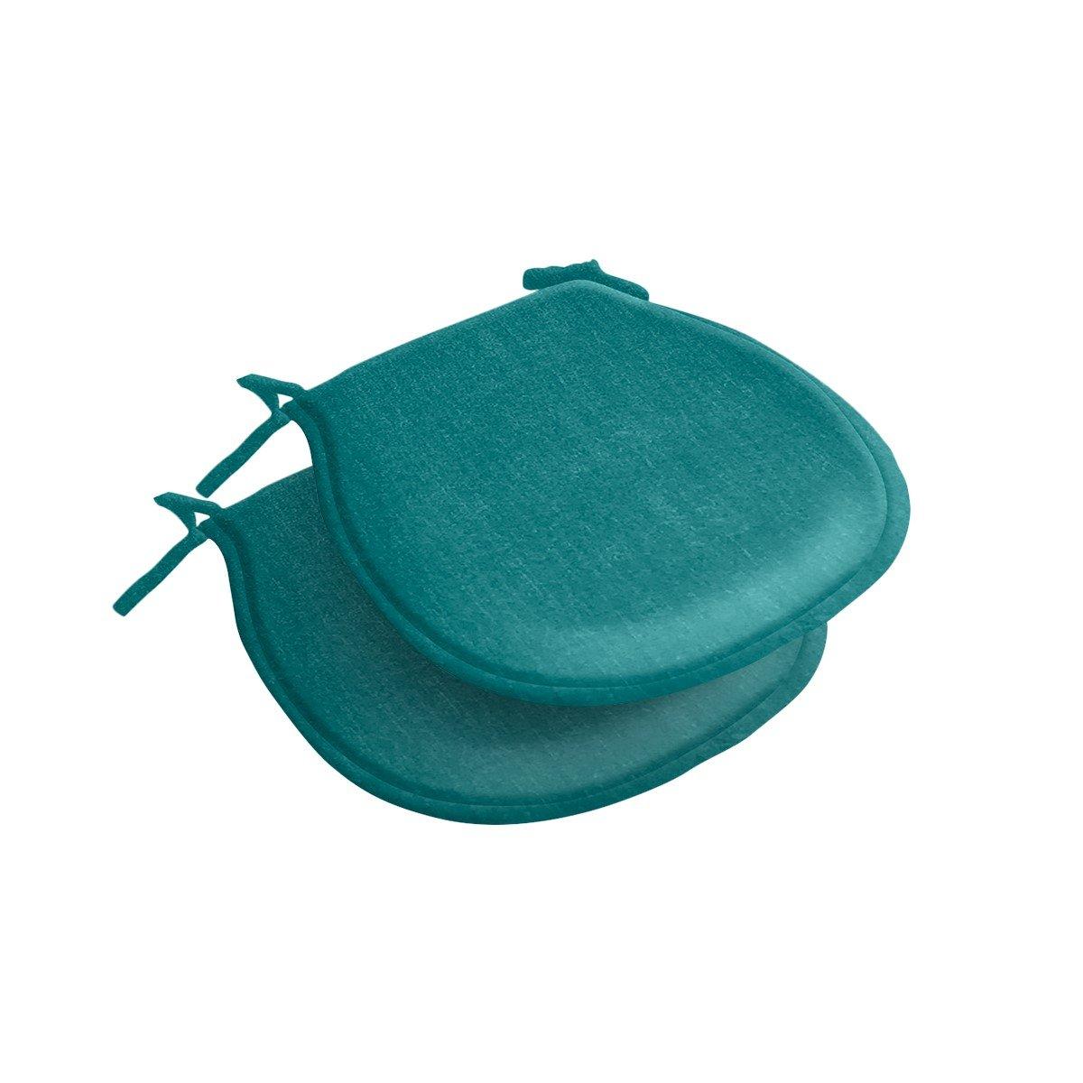 Green - Alan Symonds - Plain Green D Shaped Seat Pad Pair - 1