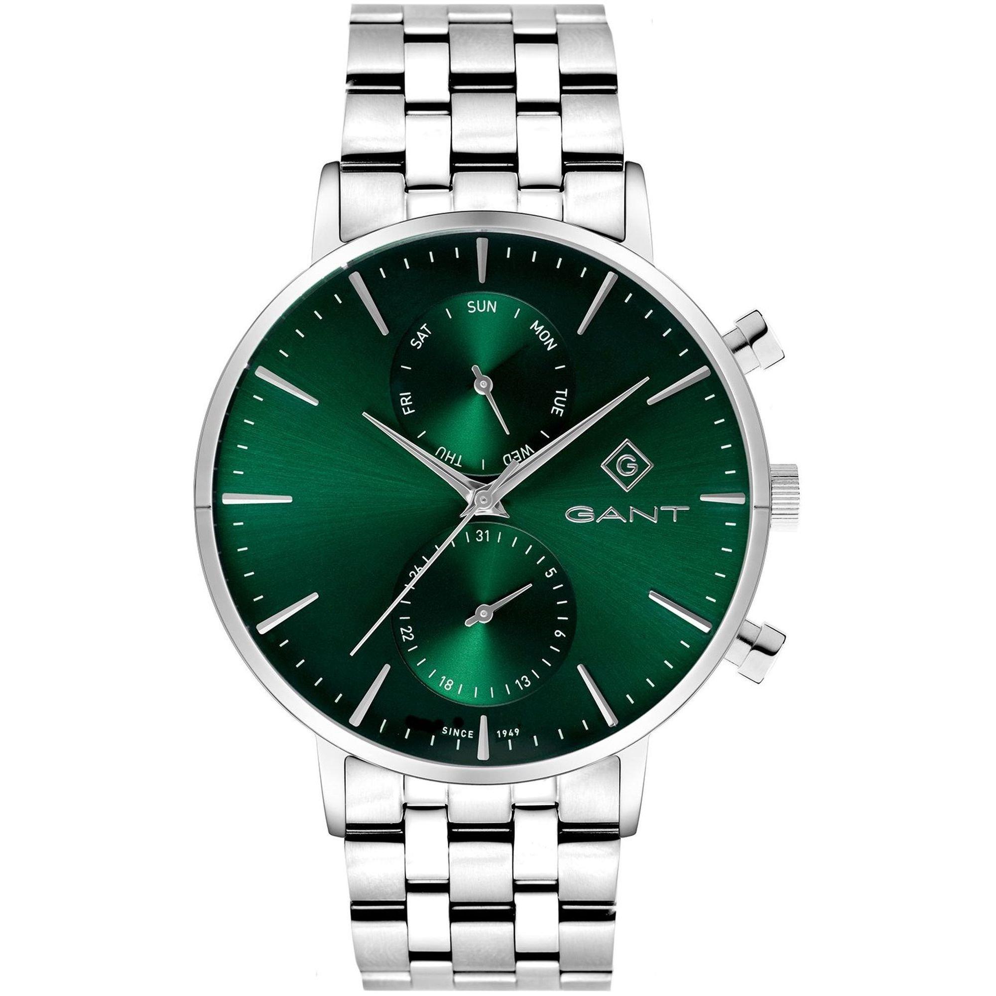Silver/Green - Gant - Stainless Steel Analogue Quartz Watch - 1