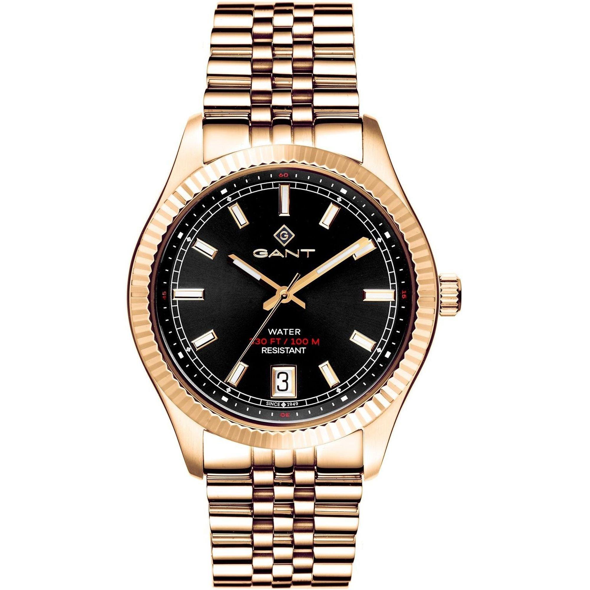 Gold/Black - Gant - Stainless Steel Analogue Quartz Watch - 1