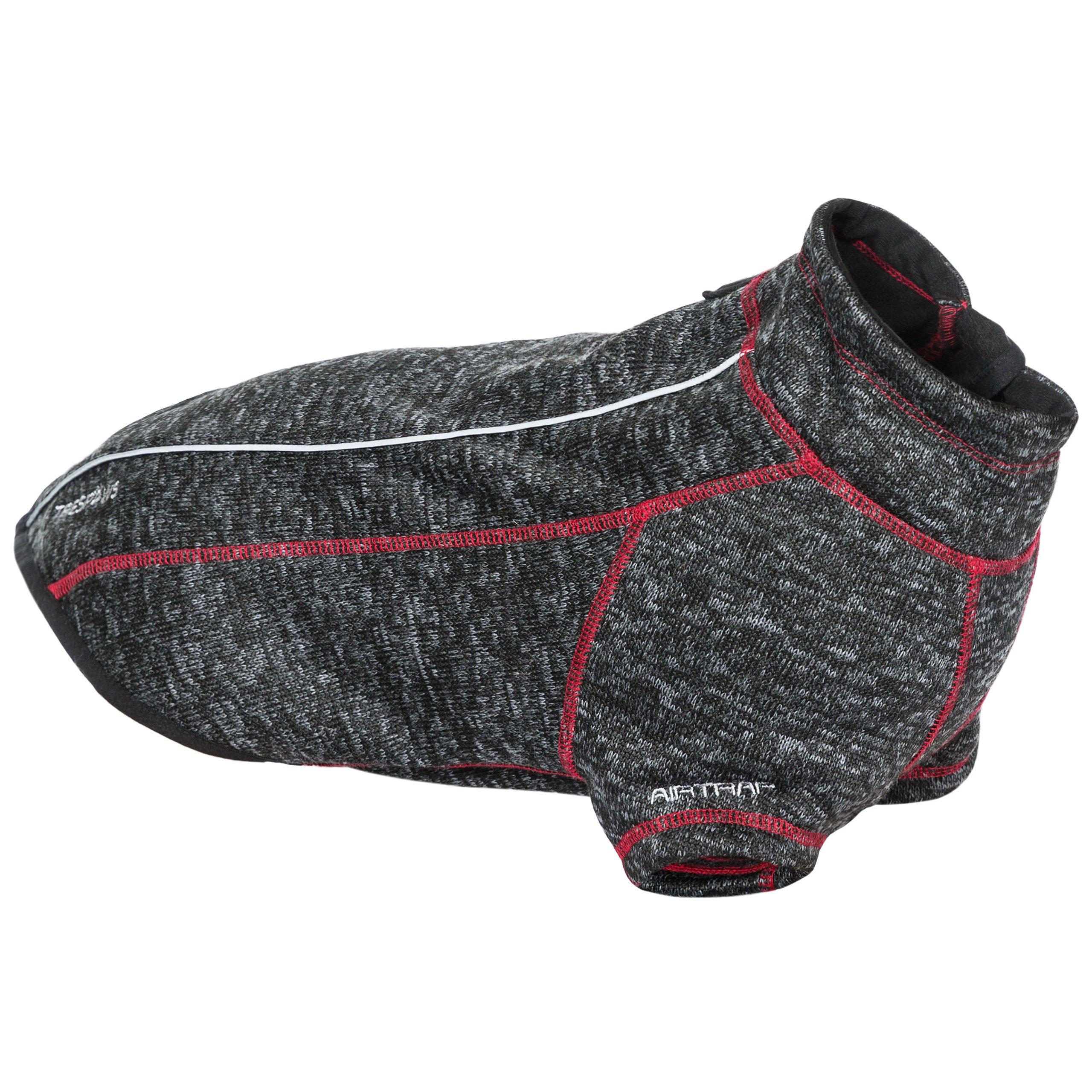Black Melange - Trespaws - Fleece Dog Coat - 1