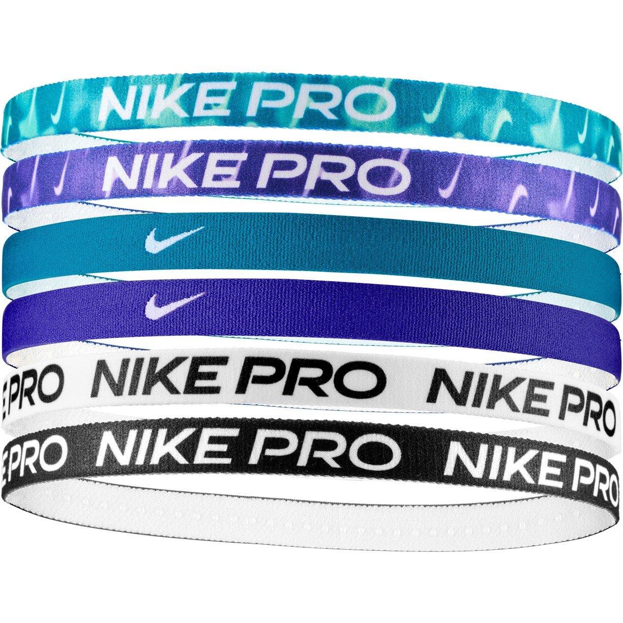 Nike Men's 6 Pack Printed Headbands - Green/Purple