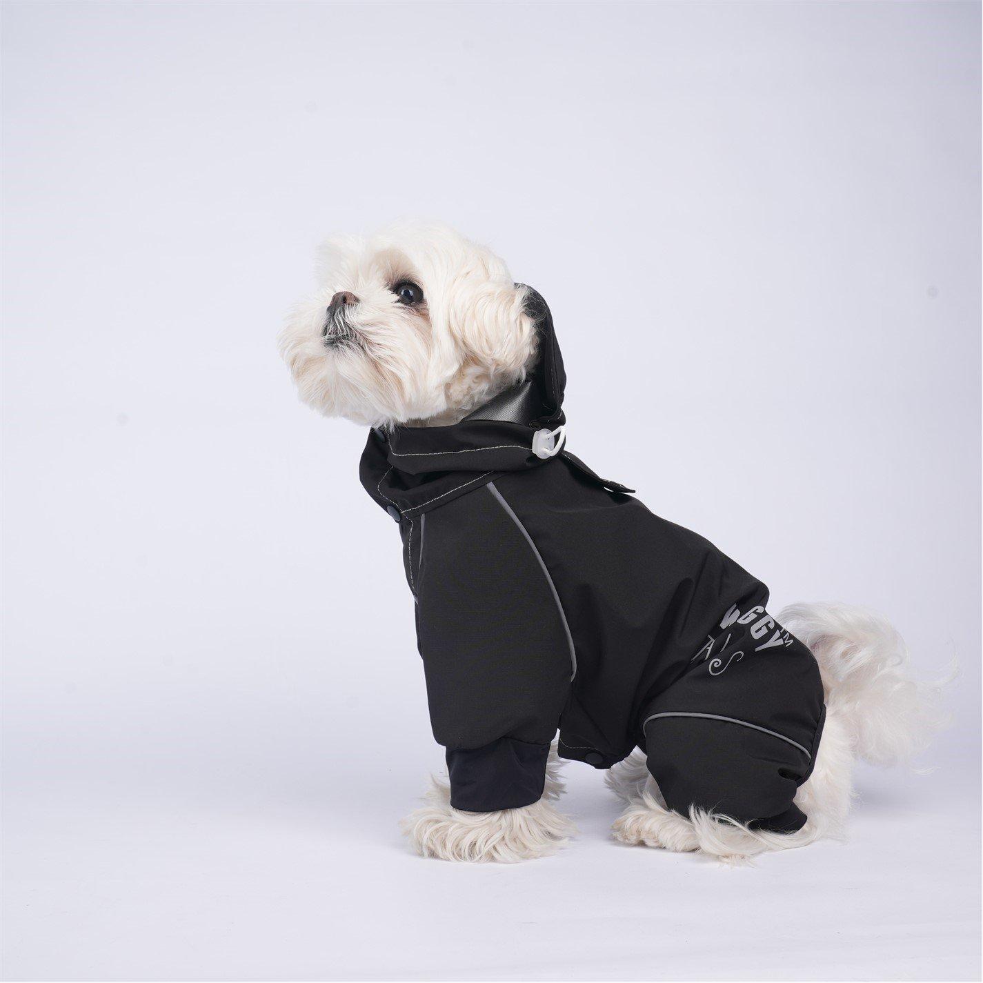 Black - Waggy Tails - Rain Coat - 1