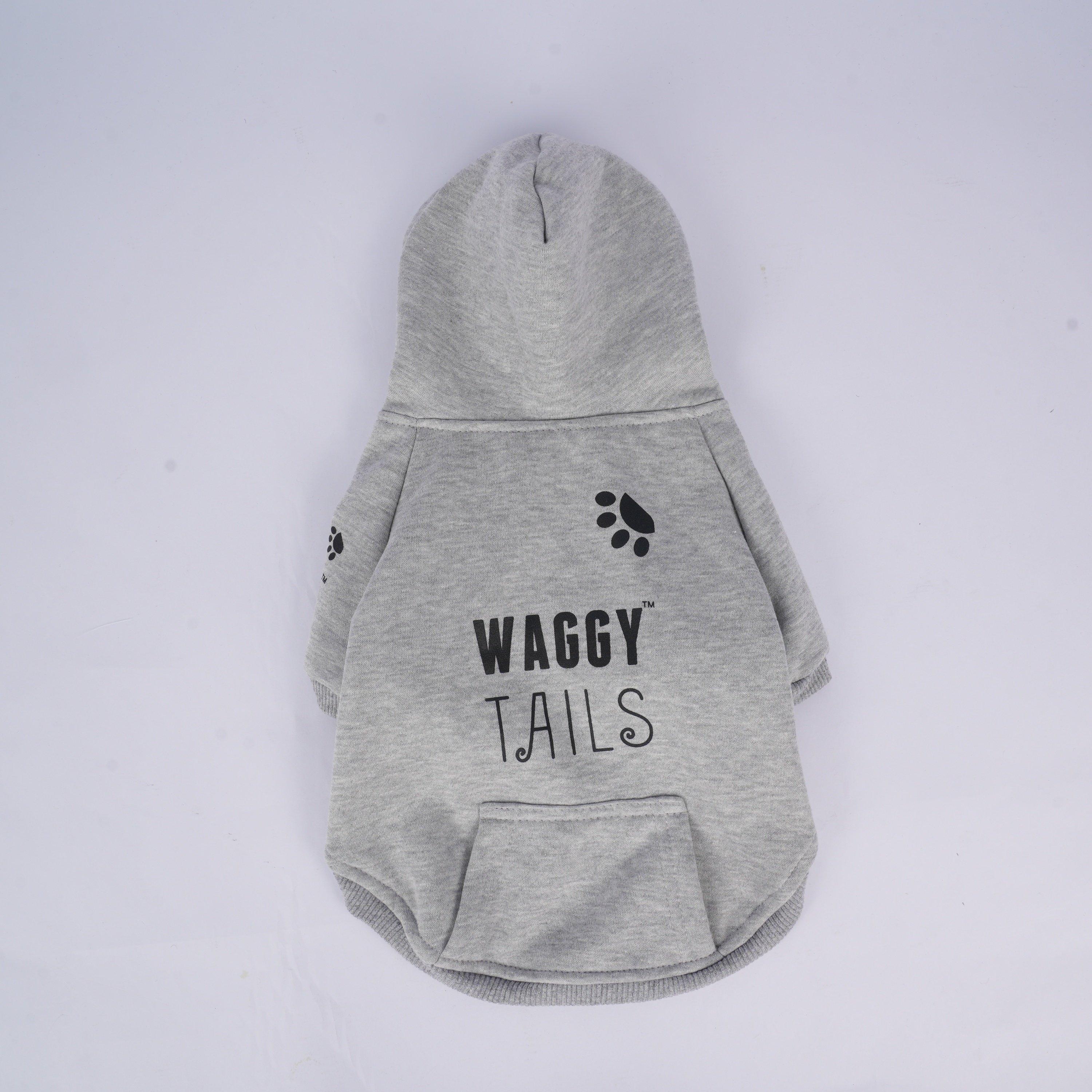 Grey - Waggy Tails - Marl Hoodie - 2
