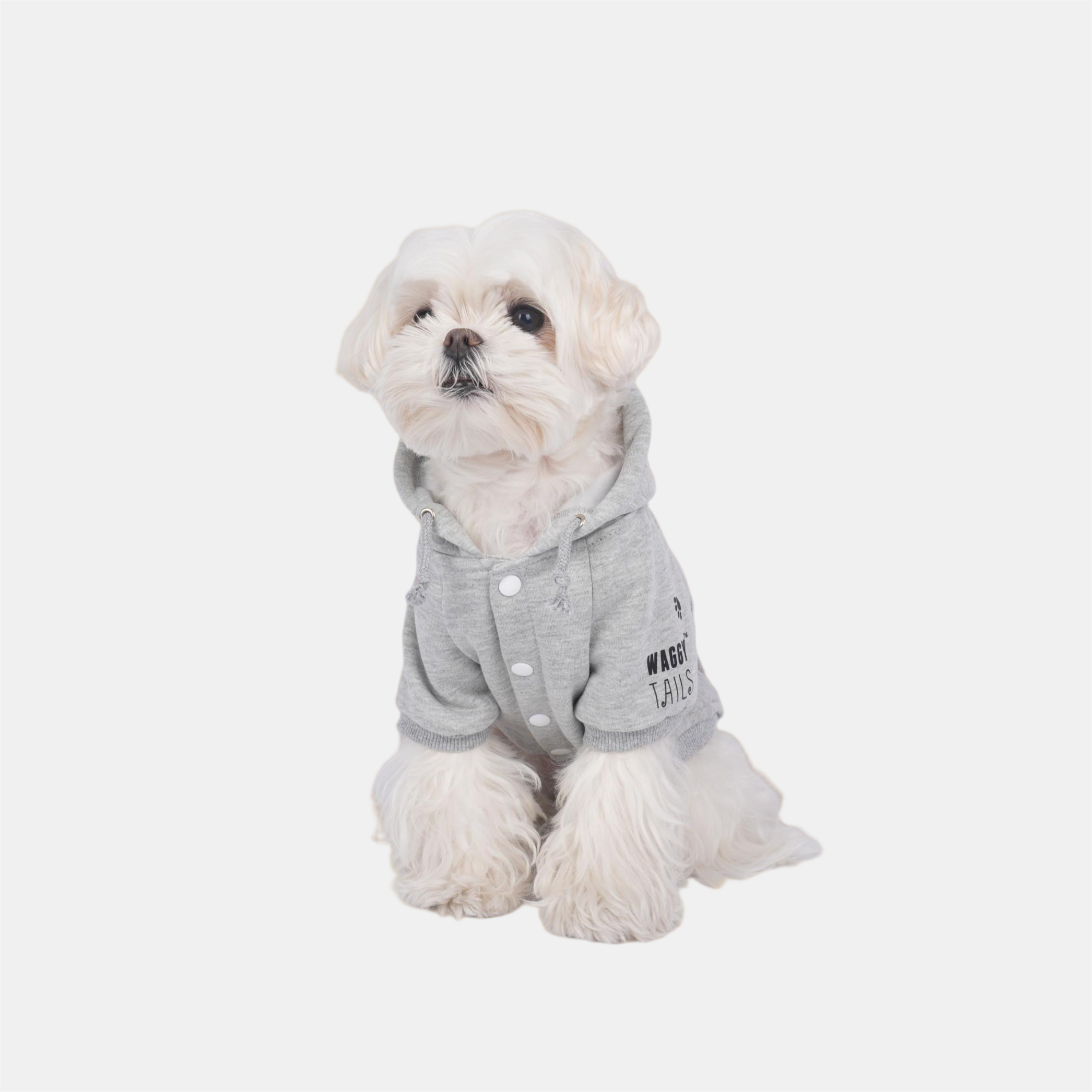 Grey - Waggy Tails - Marl Hoodie - 3