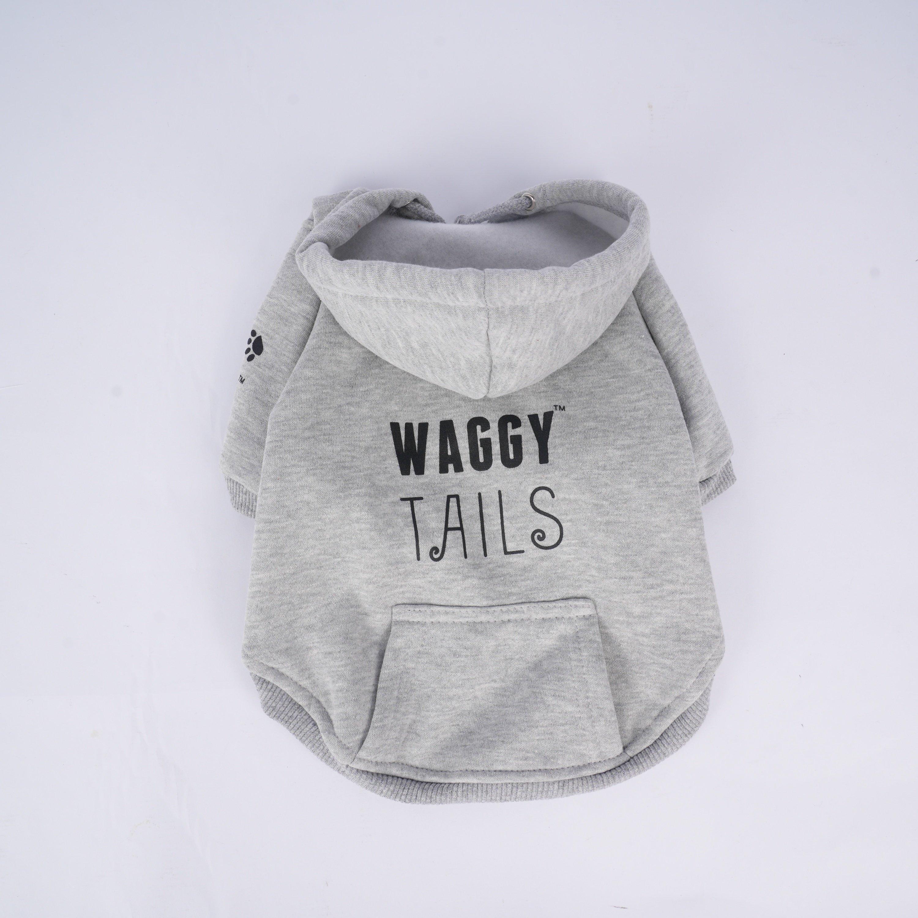 Grey - Waggy Tails - Marl Hoodie - 4