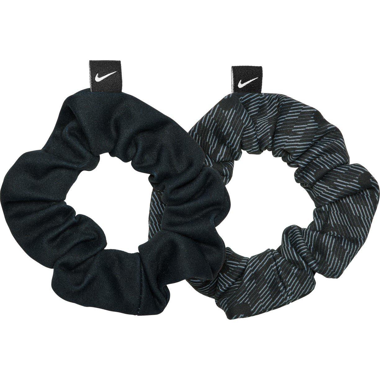 Black/Grey - Nike - Men's Dri-Fit Gathered Hair Ties 3.0 2 Pack Headbands