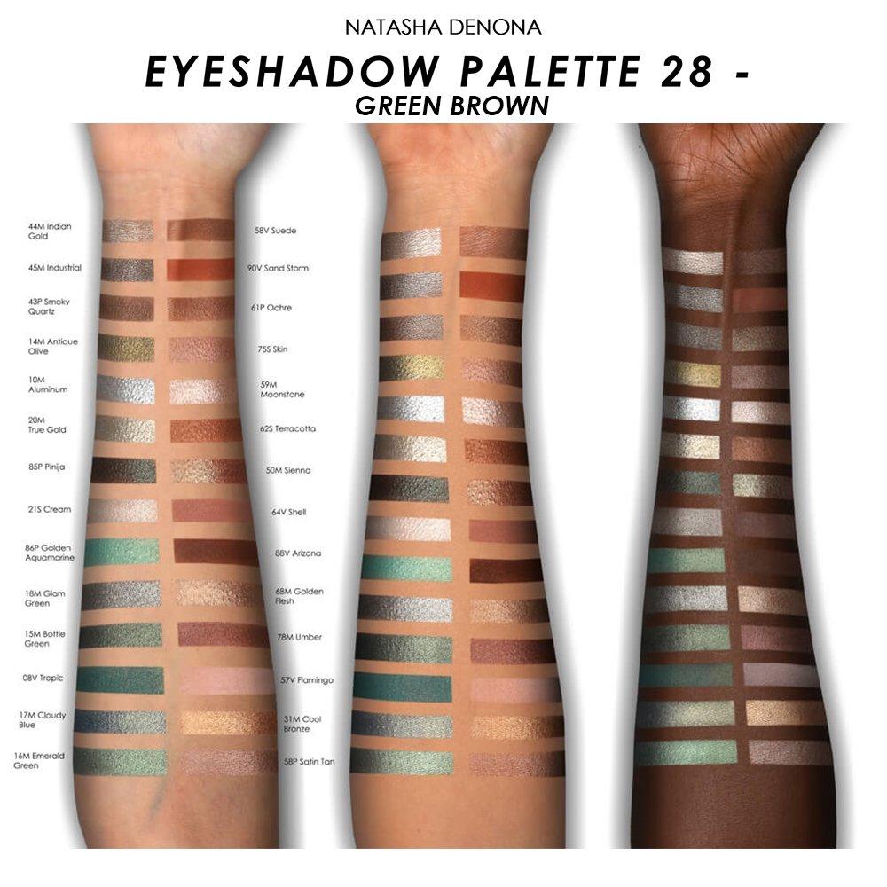 Green-Brown - Natasha Denona - Eye Shadow Palette 28 - 2