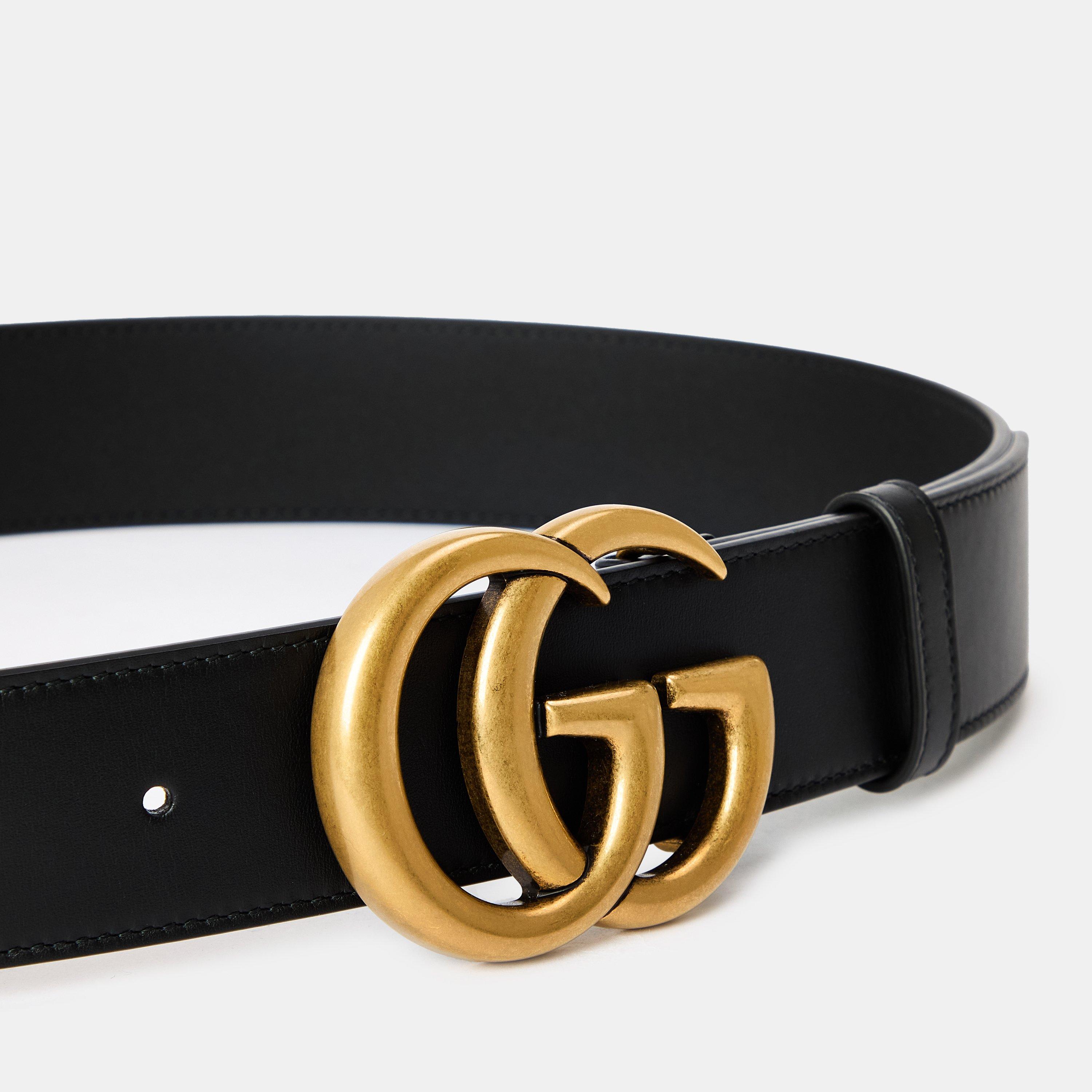 Gucci Women's Plain Leather Marmont Belt Leather Belt Cruise