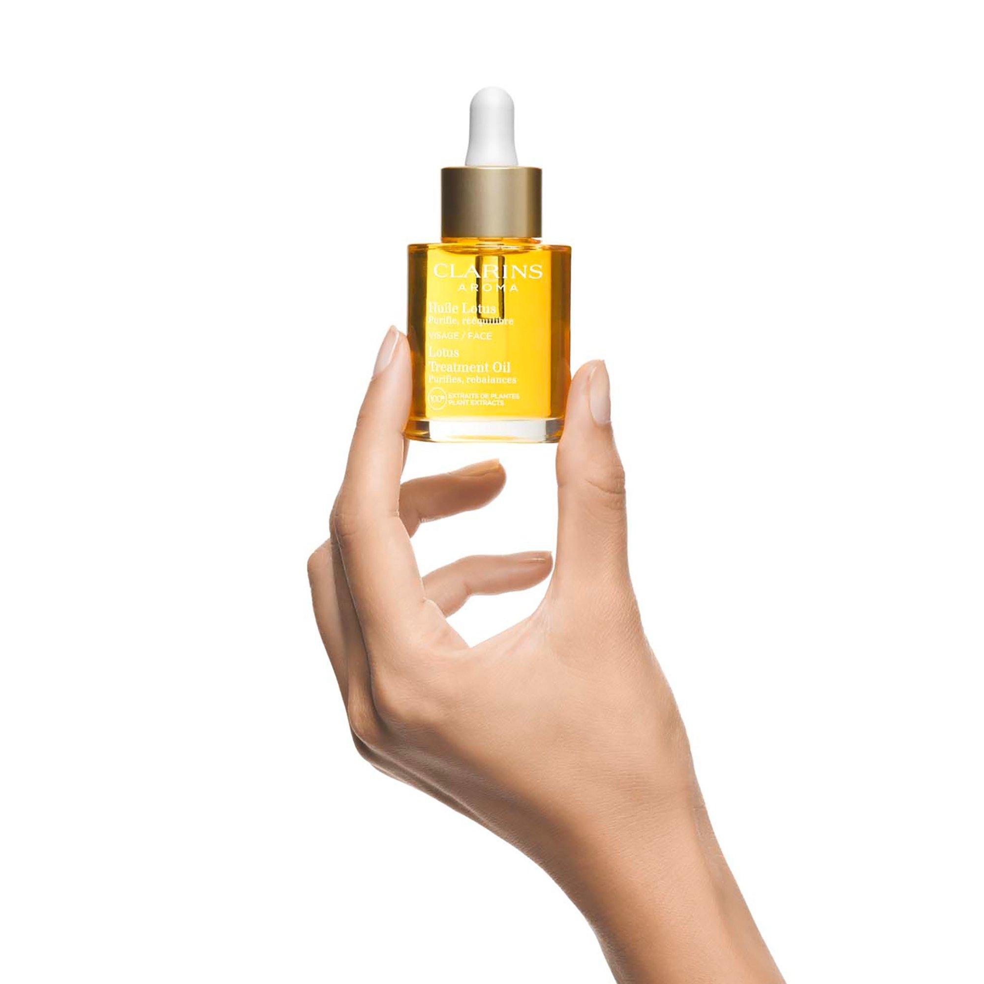 Clear - Clarins - Lotus Face Treatment Oil - 4