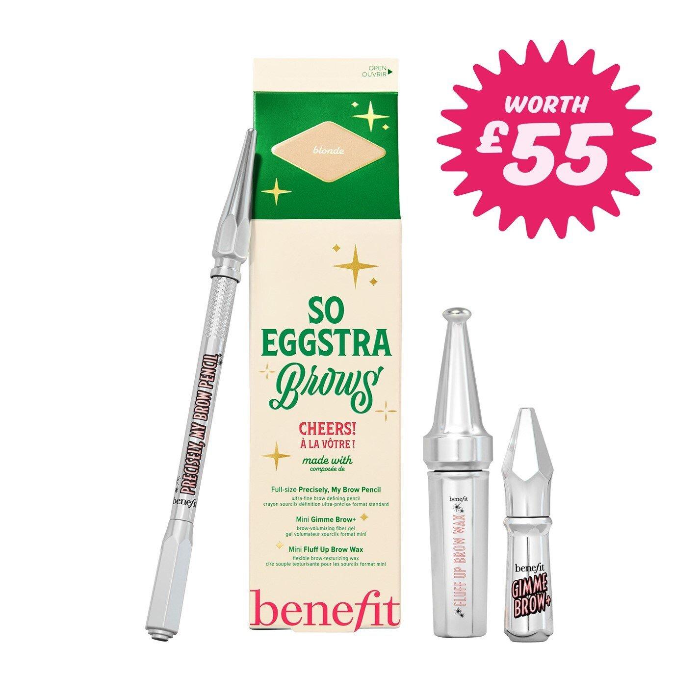 2-2.5 Blonde - Benefit - So Eggstra Brows Precisely My Brow Eyebrow Pencil Brow Wax & Gimme Brow+ Gel Worth £55 - 1