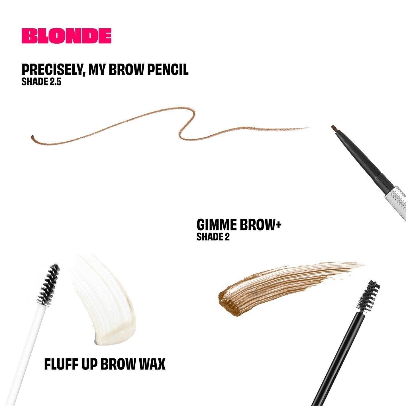 2-2.5 Blonde - Benefit - So Eggstra Brows Precisely My Brow Eyebrow Pencil Brow Wax & Gimme Brow+ Gel Worth £55 - 3