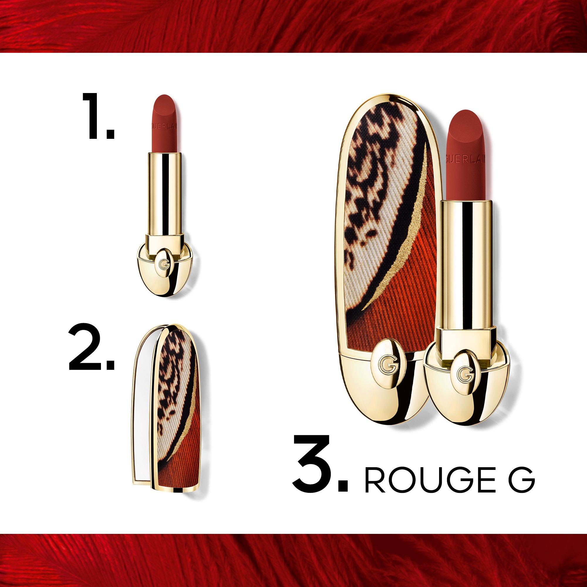 Gold - Guerlain - Rouge G Majestic Feathers The double mirror jewel case - Limited Edition The customisable ultra-care - 2