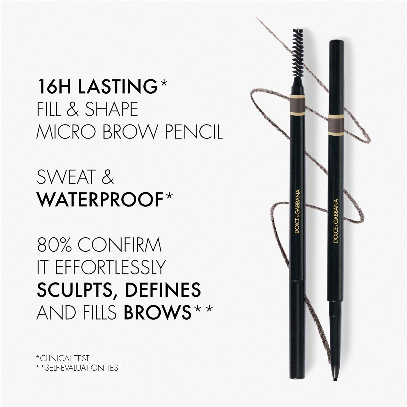SOFT BRWN BLCK - Dolce and Gabbana - Brow Restyler Pencil 16H Lasting Fill & Shape Micro - 4